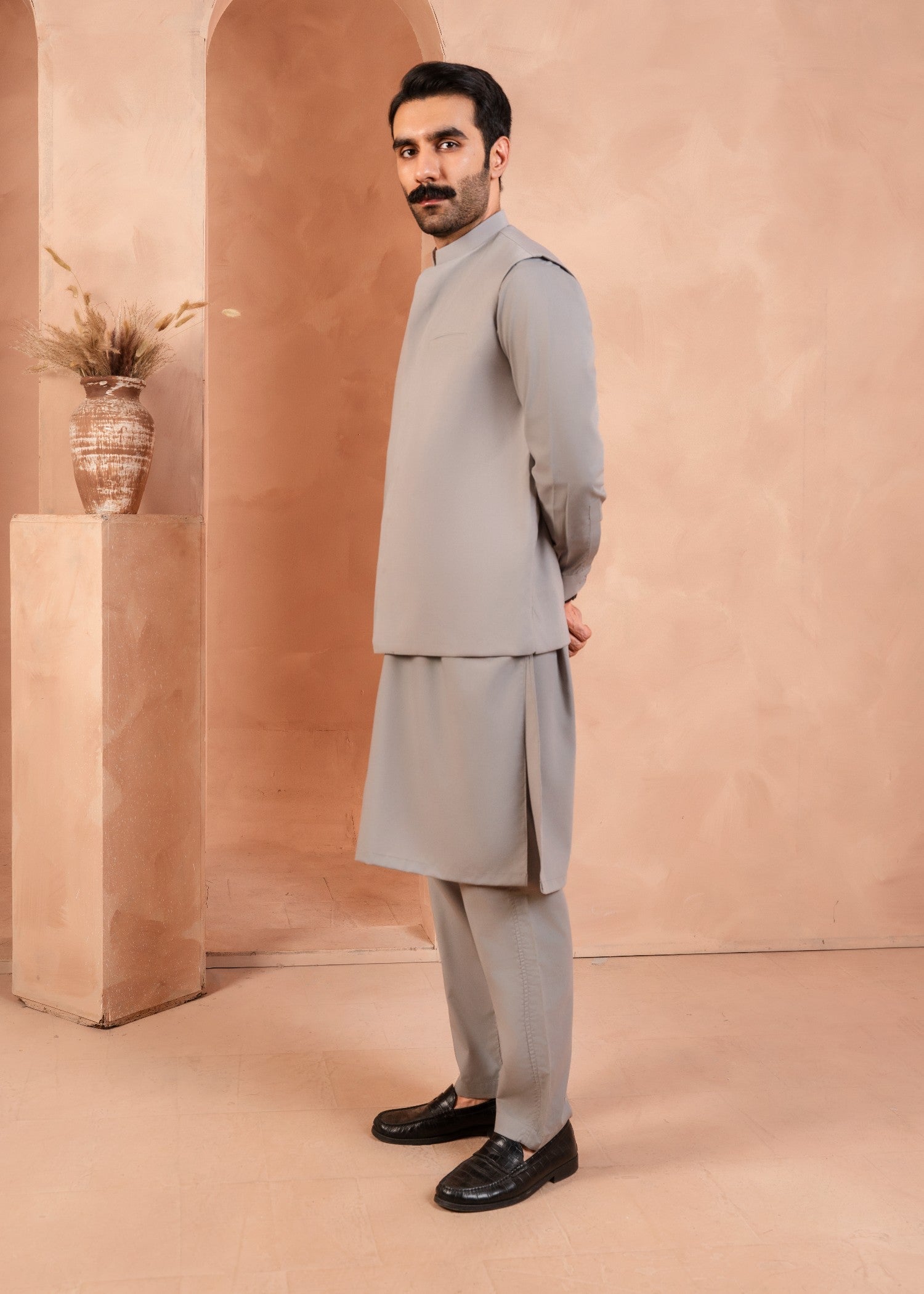 suiting Waistcoat in Pastel grey