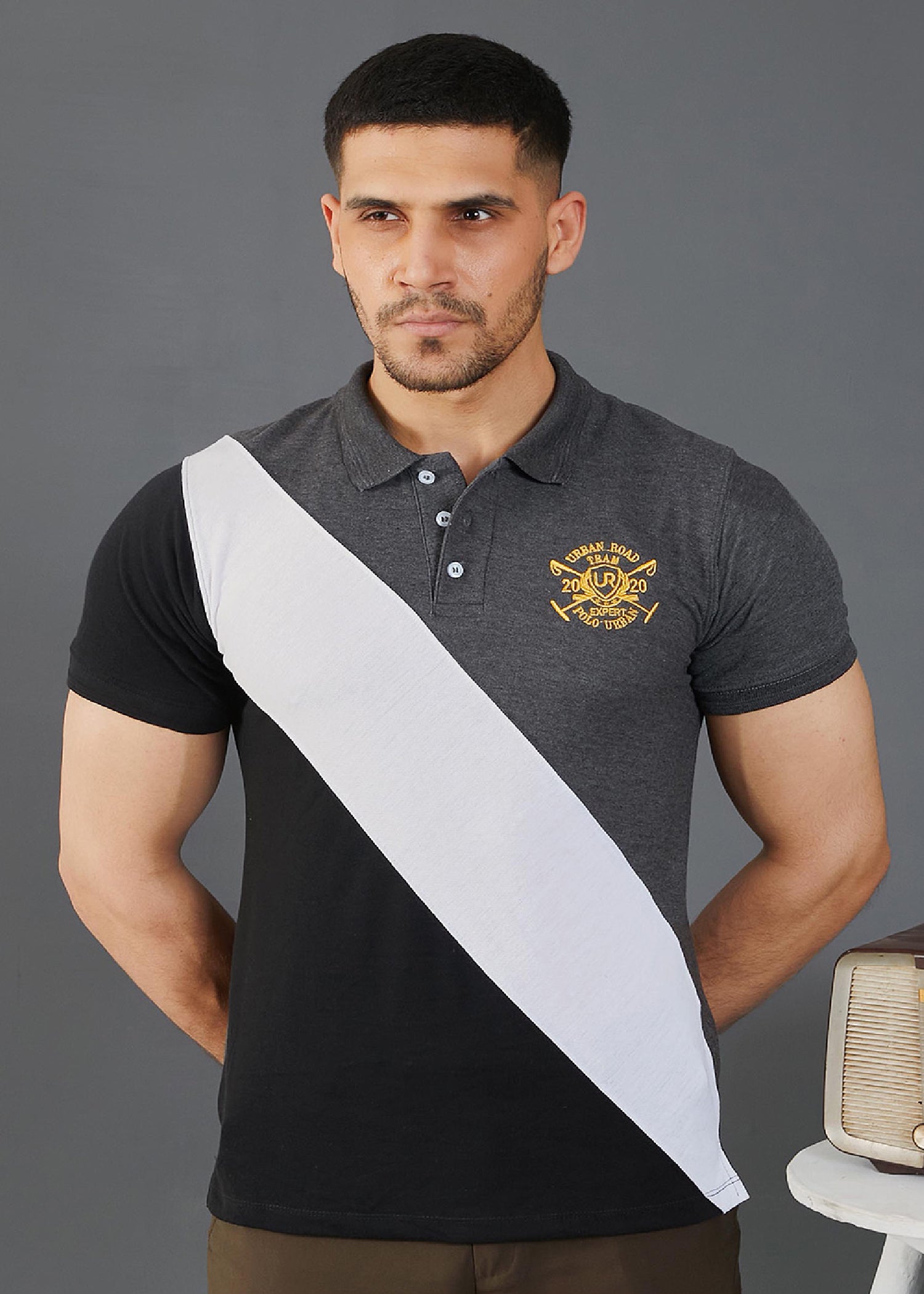 porque/pique Polo Shirt in Dark grey