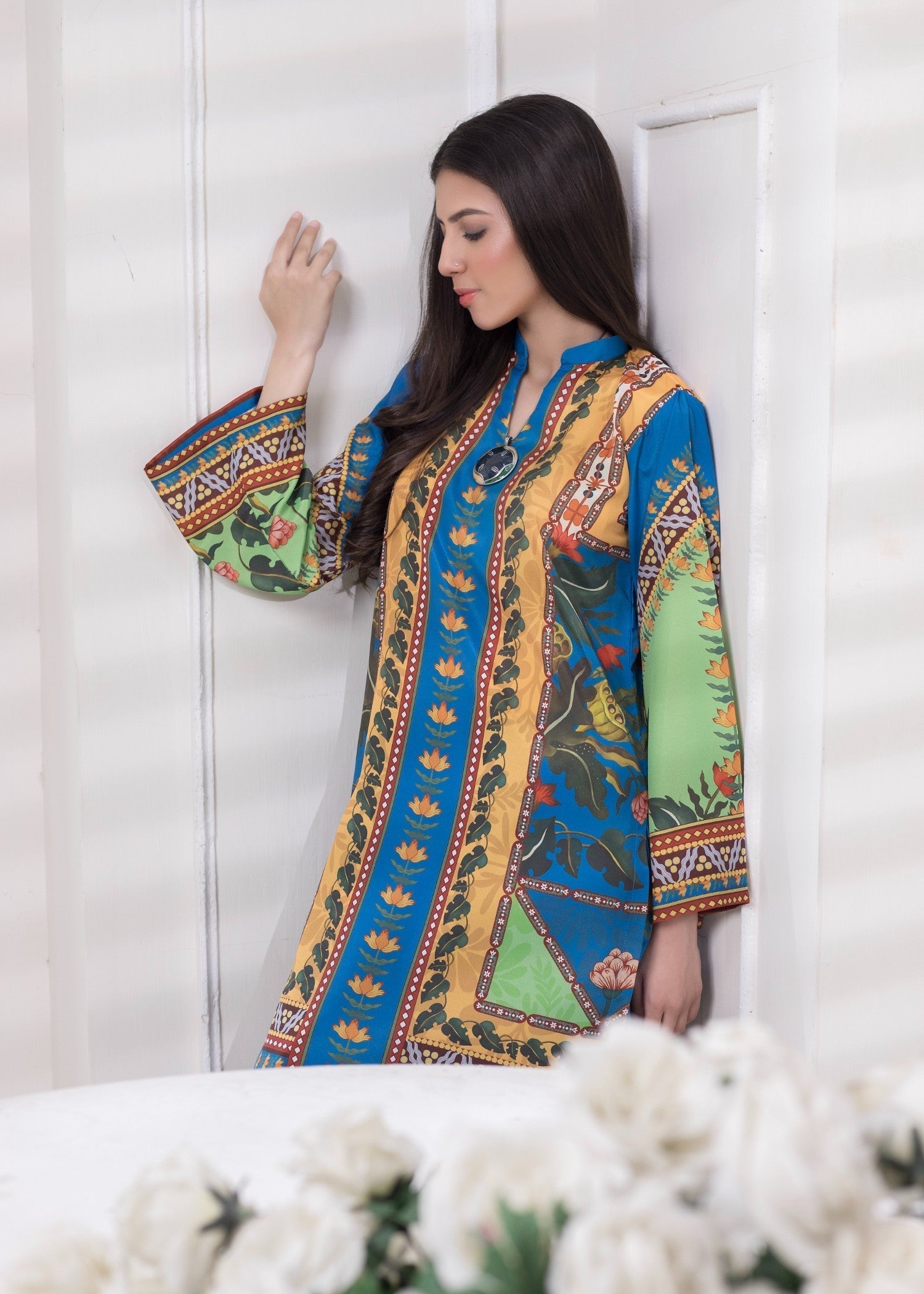 polyester crepe Co Ord Sets in Blue