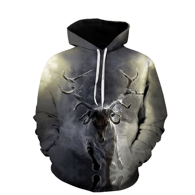3D Digital Printing Couples Loose Long Sleeve Hoodie Baseball Uniform