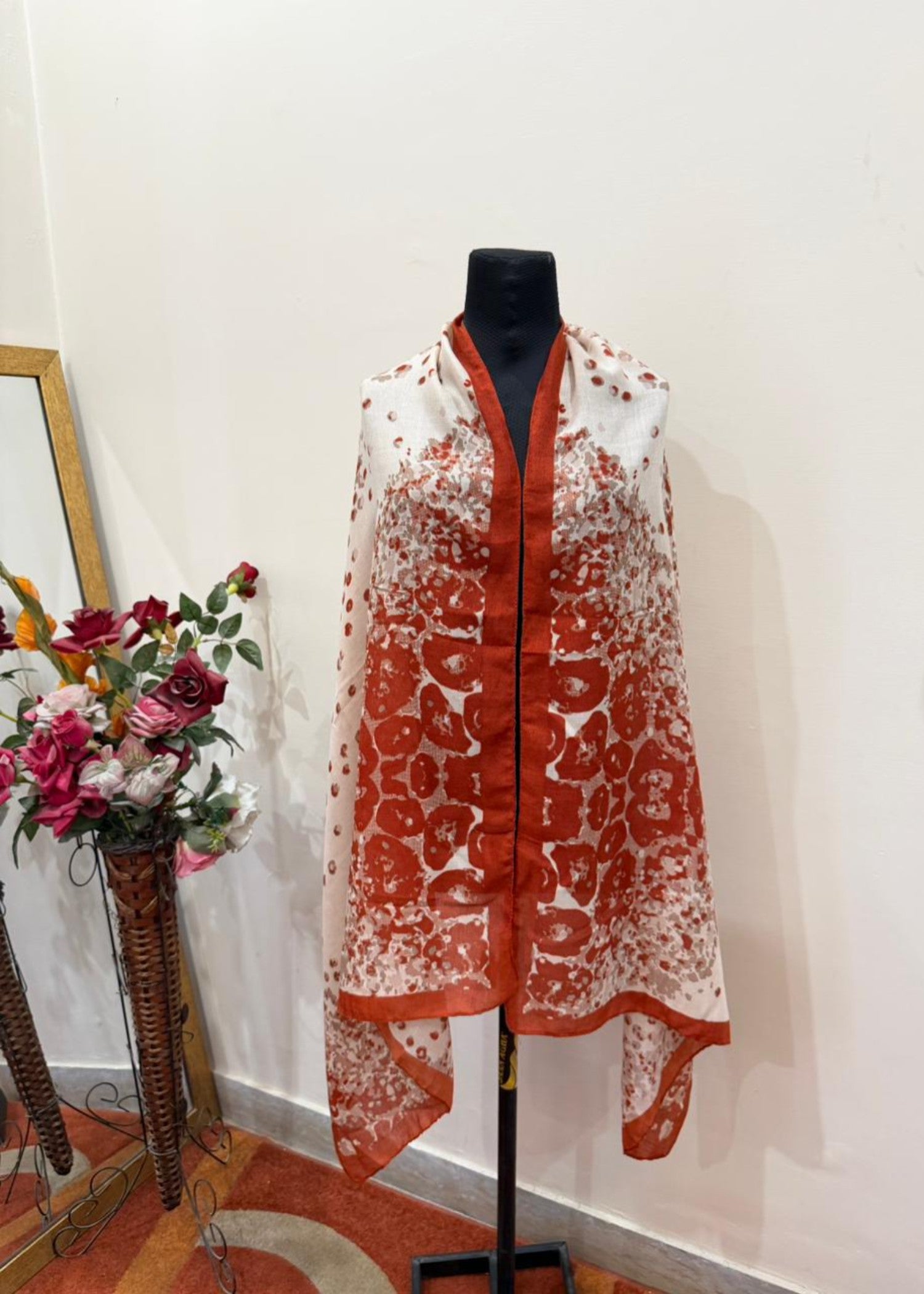 viscose Hijab in Rust orange