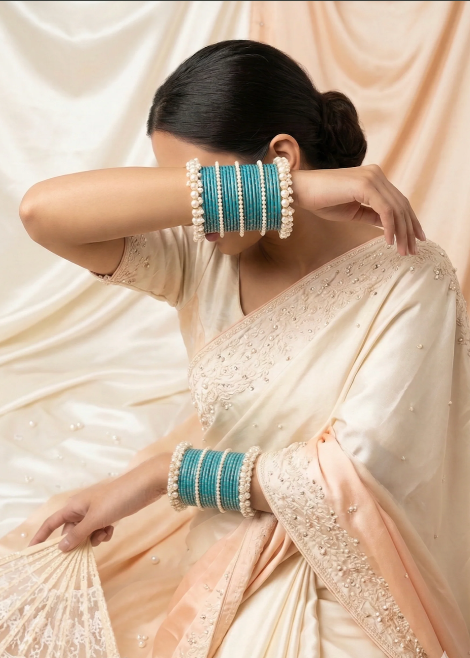 Bangles in Teal Color by - Trendy Women Bangles WJY0922