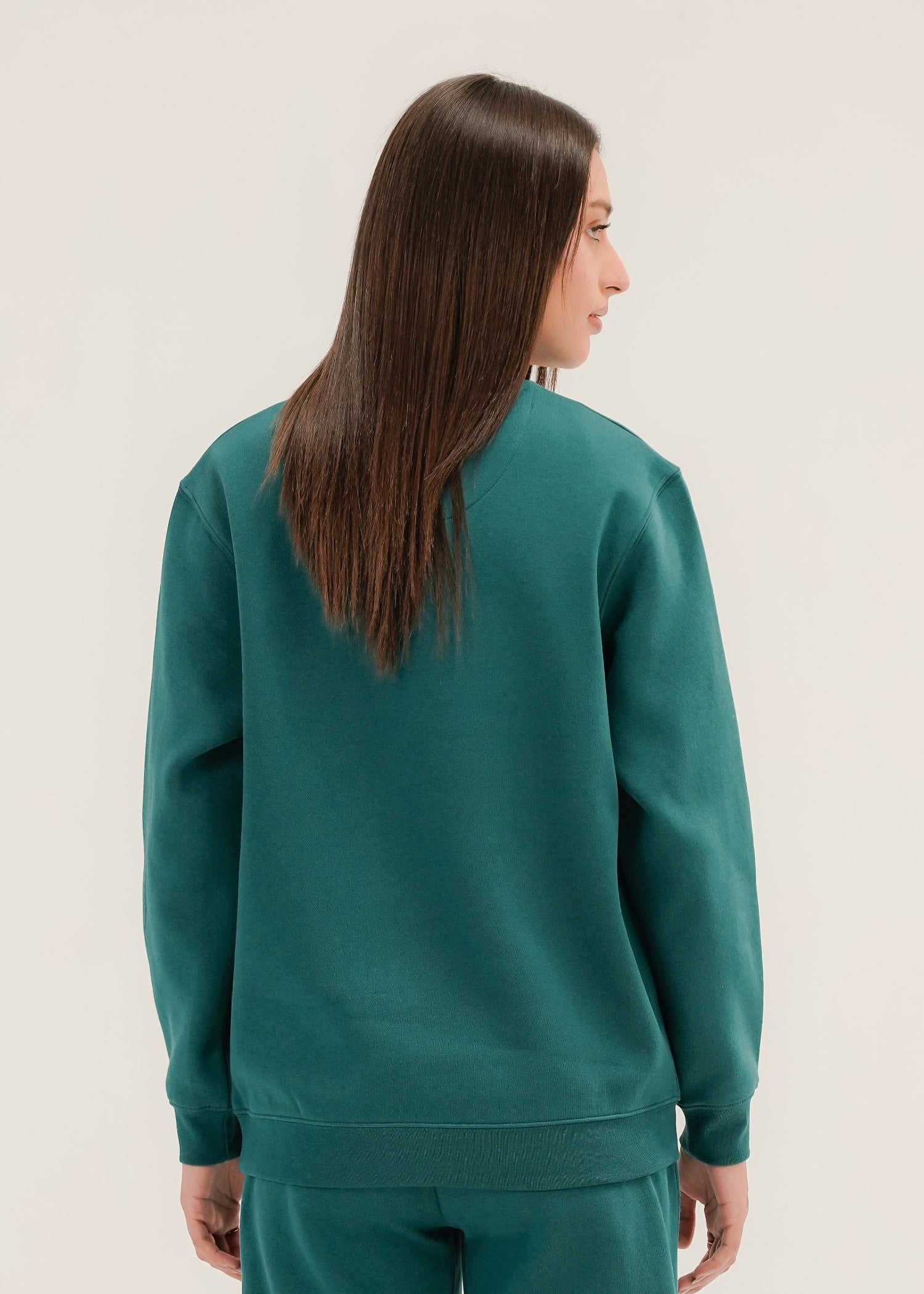 fleece Sweatshirt in Pine green