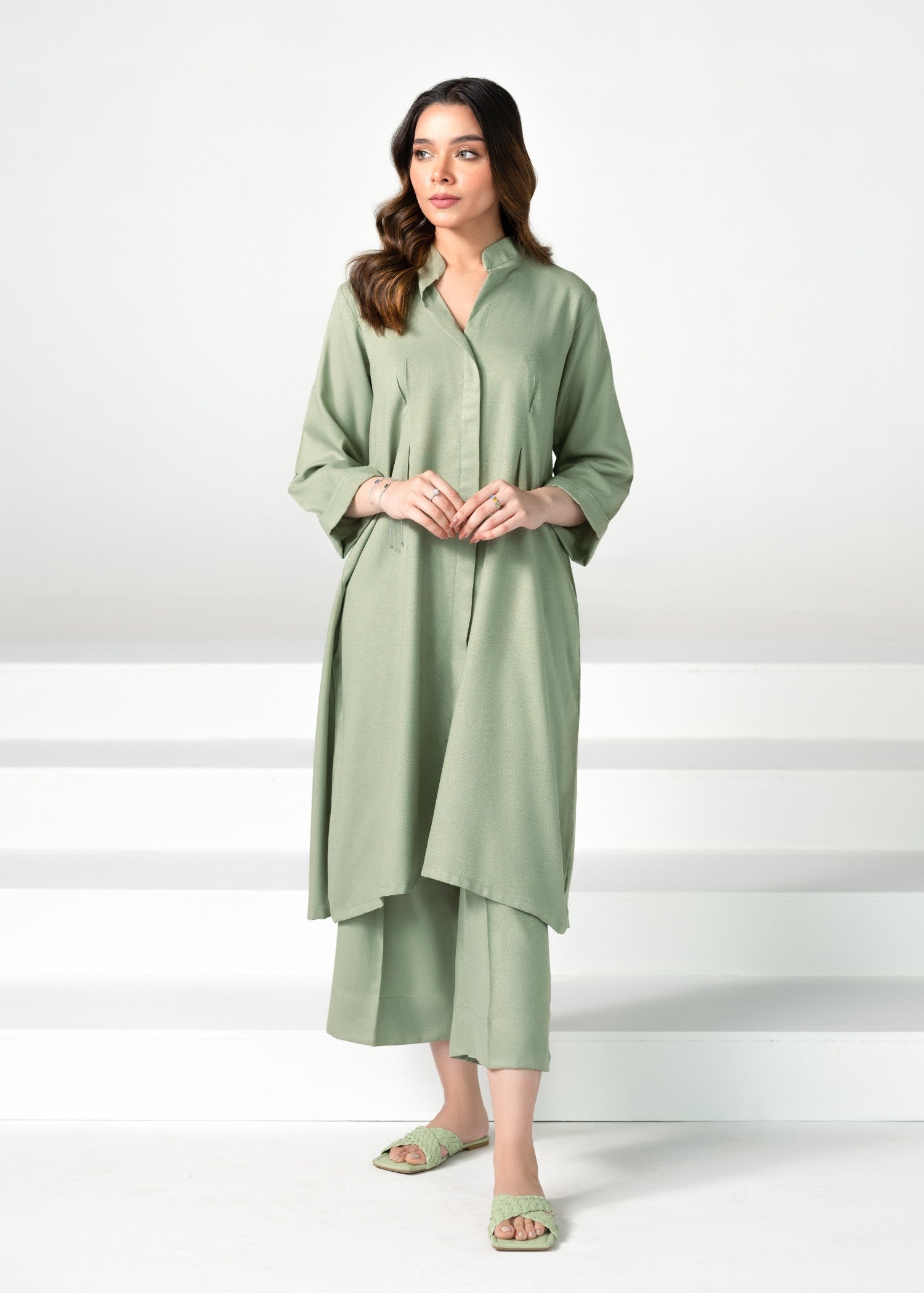 karandi Co ord Sets in Green