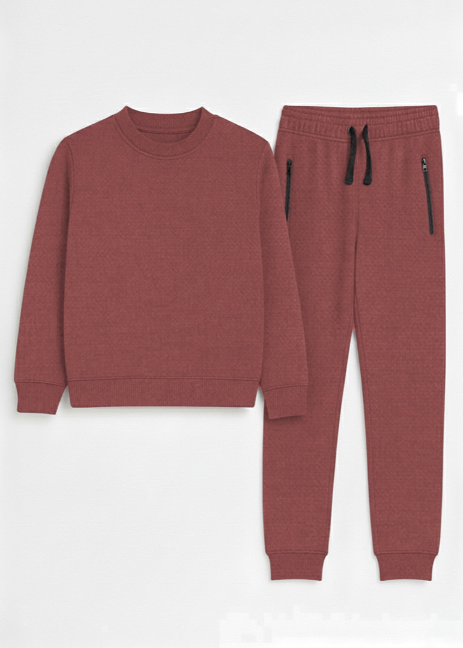 fleece Tracksuit in Coral red