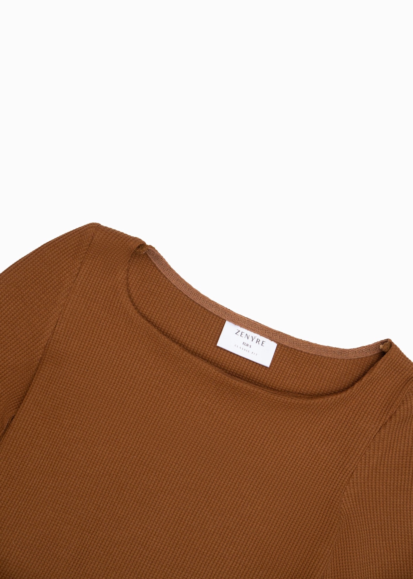 polyester Blouse in Camel brown