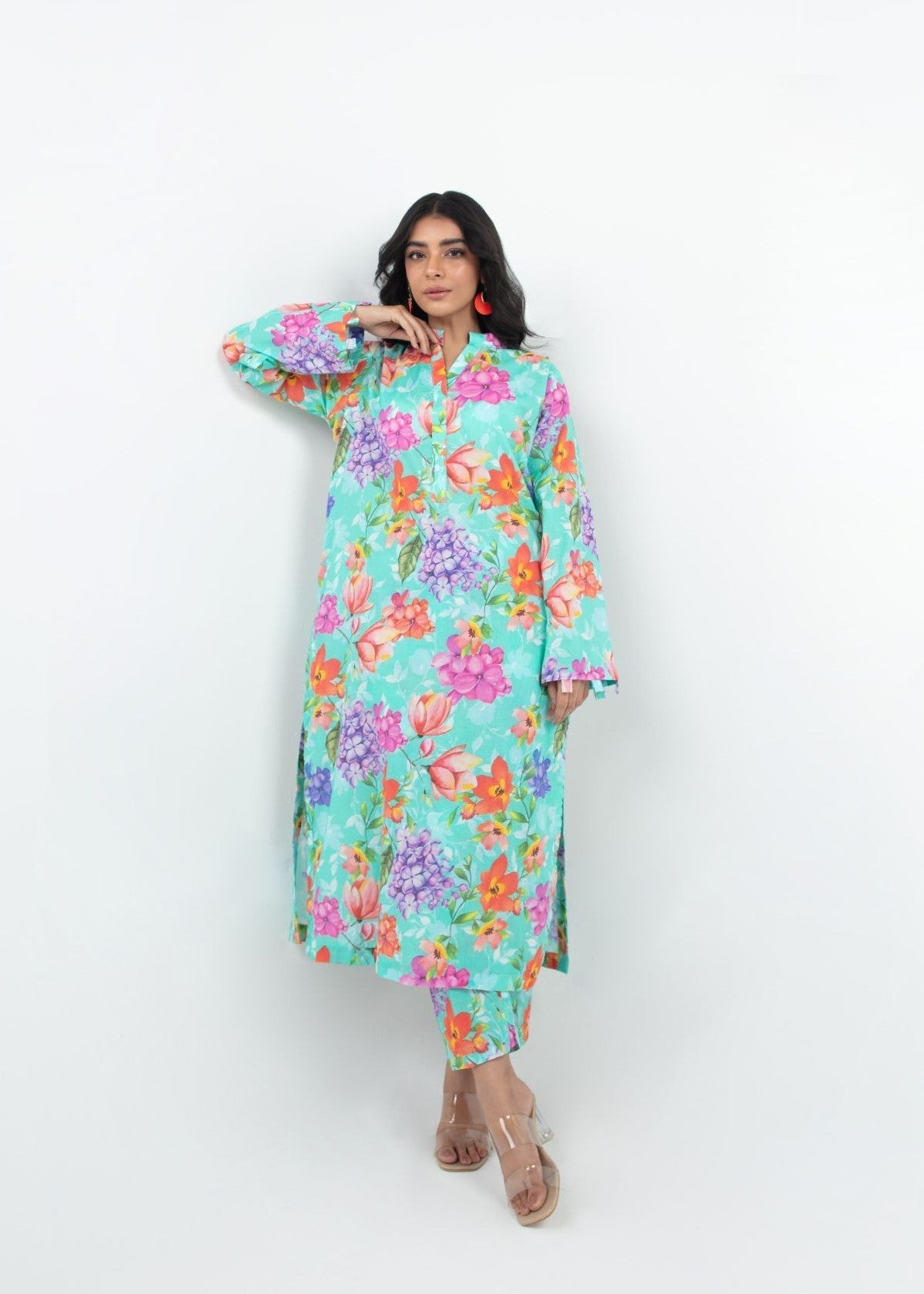 cambric Co Ord Sets in Ice blue