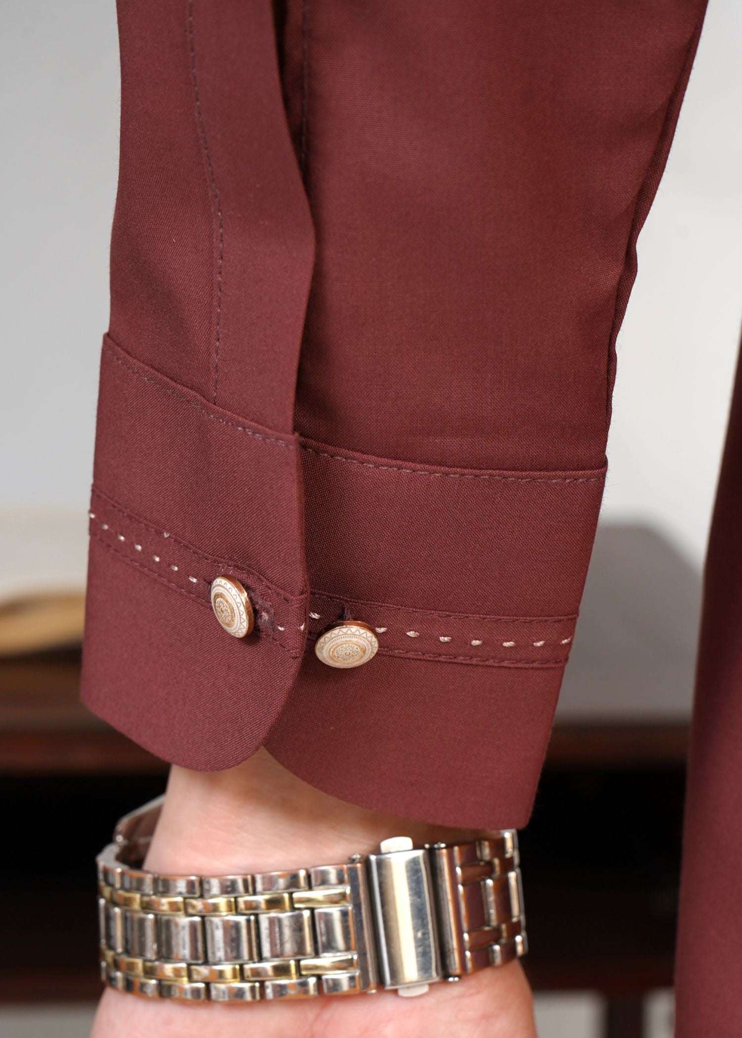 wash & wear Shalwar Kameez in Brick red