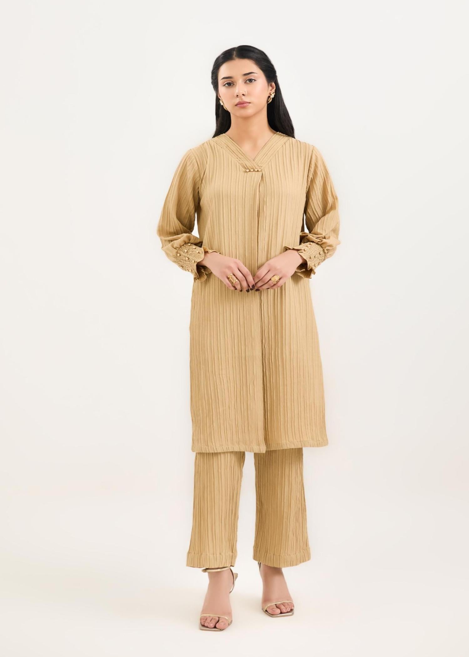 polycotton Co Ord Sets in Tan brown