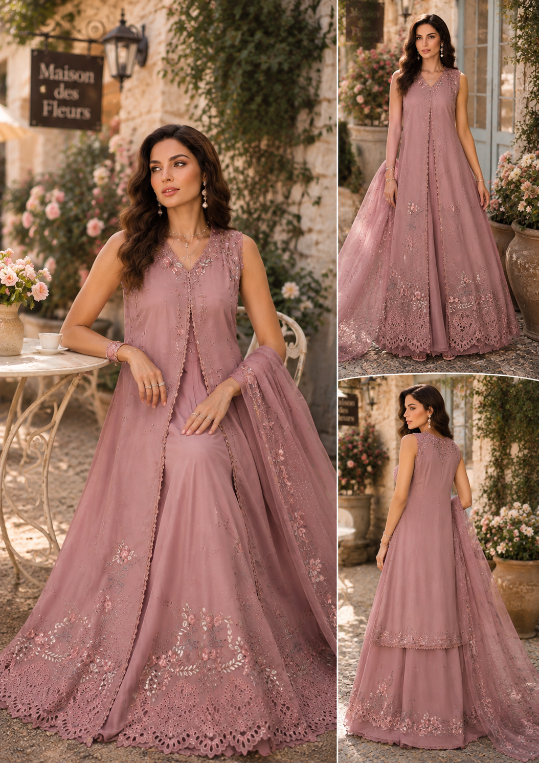 Noor Eid Printskhas Lawn – D3 – Rose Éclat