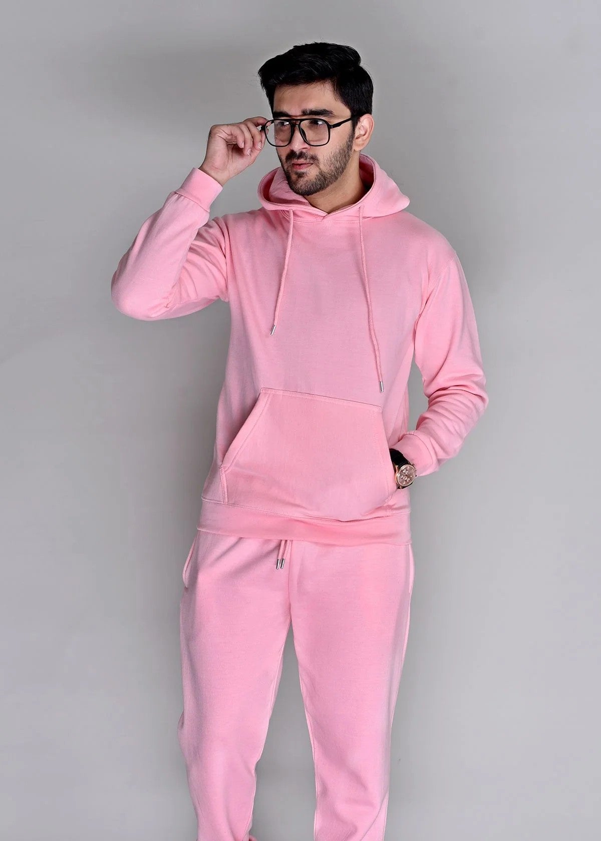 fleece Tracksuit in Baby pink