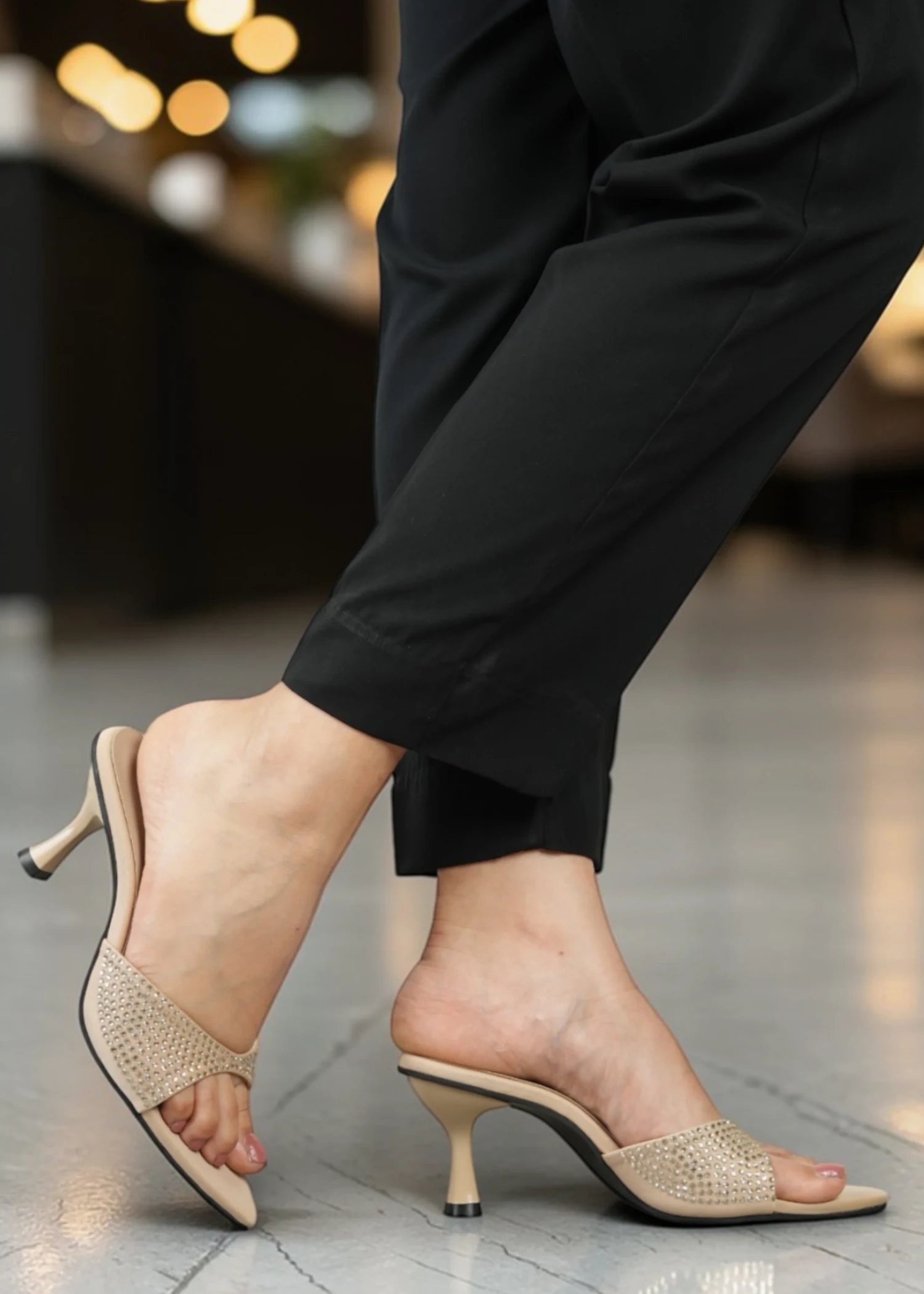 Heels in Camel brown by - High Quality Women Heels MGE5140
