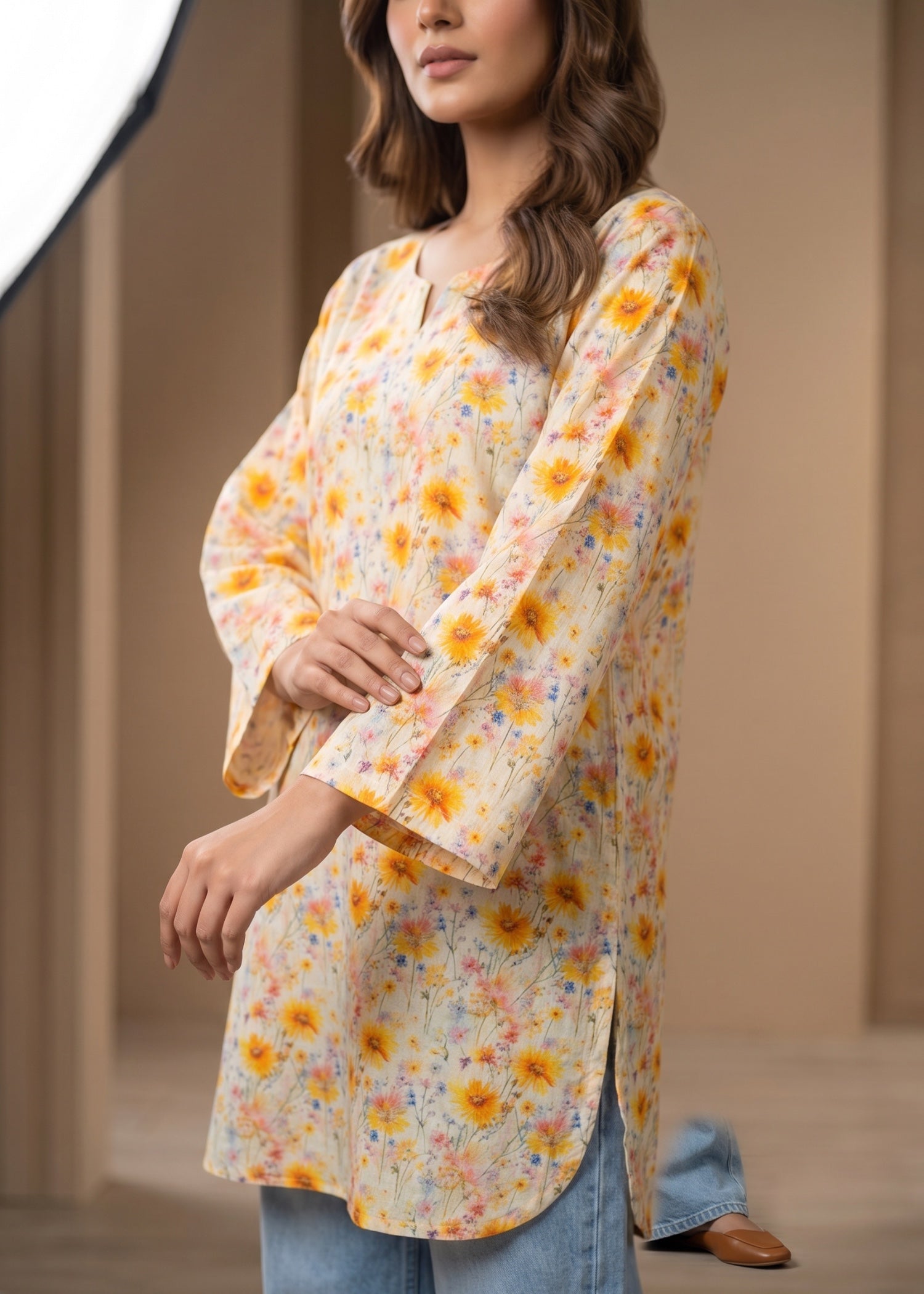 lawn cotton Kurti in Multi