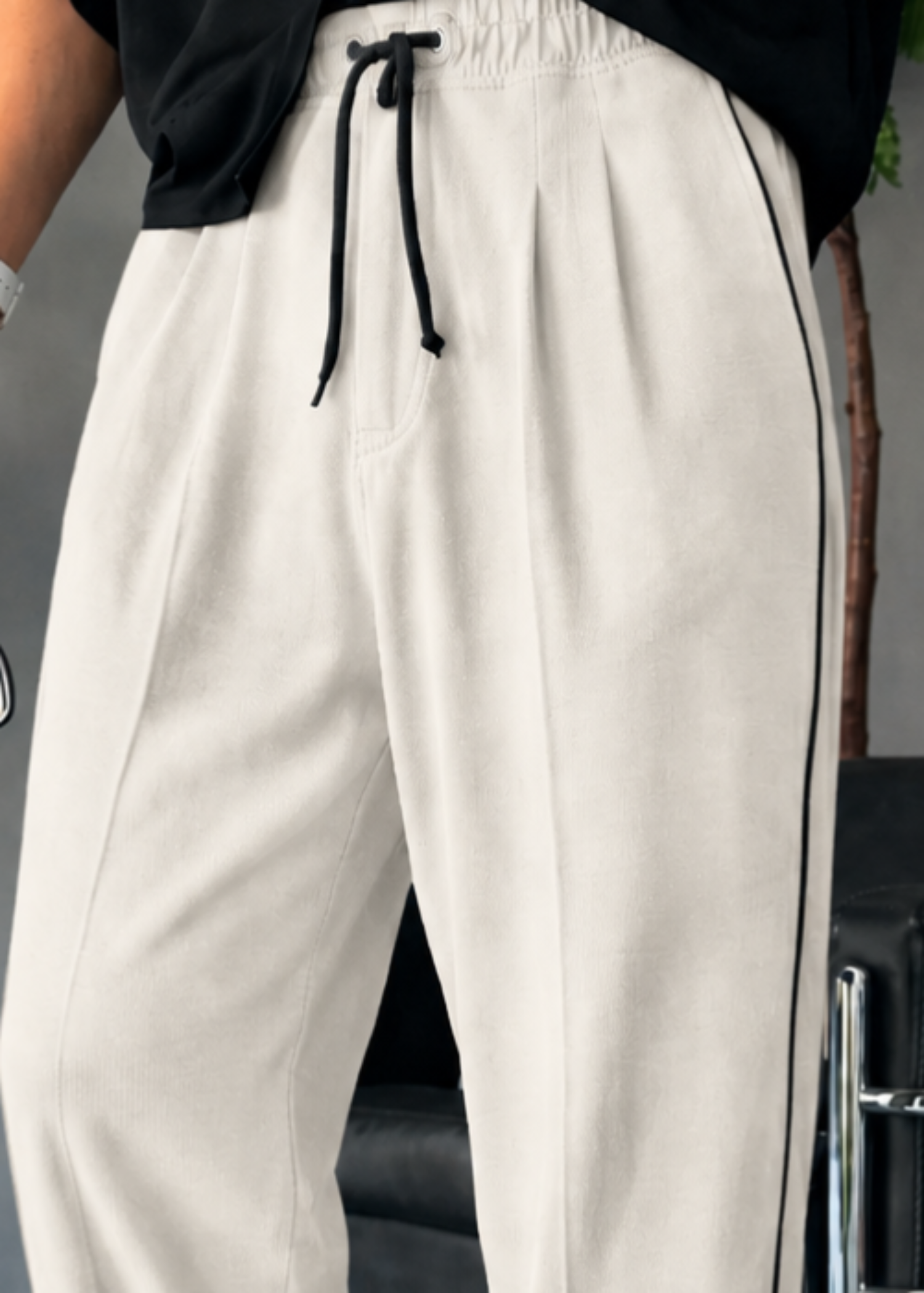 terry Trousers in Off-white