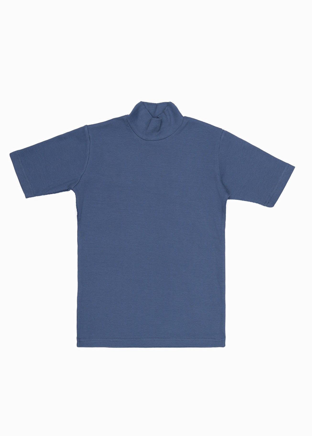 cotton viscose Turtle Neck in Blue