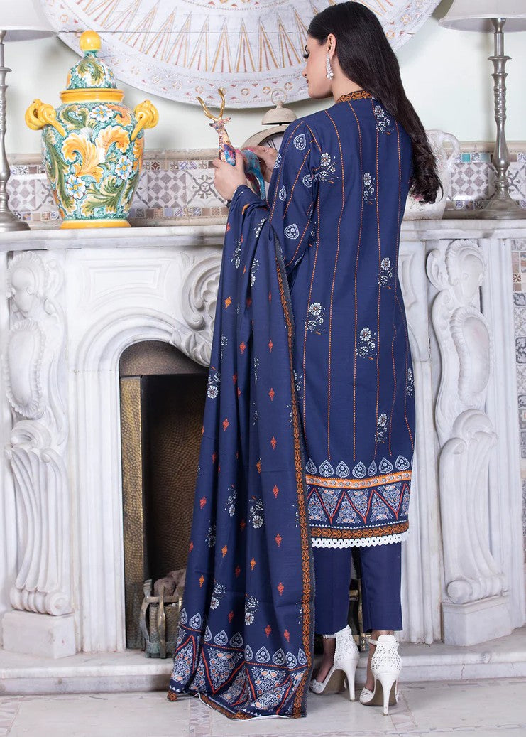 khaddar Kurta Set in Dark blue