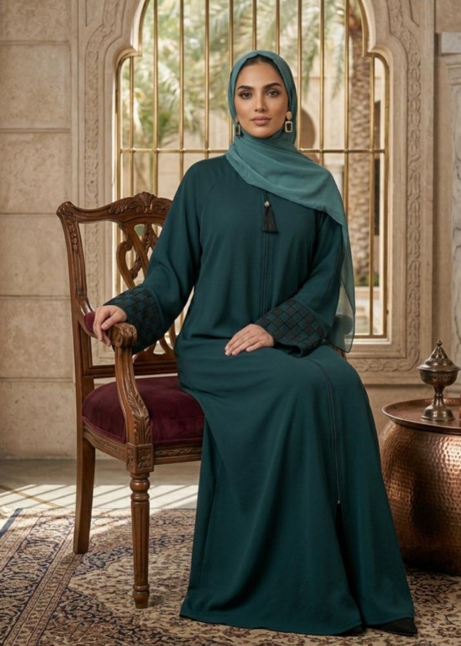 nidha Abaya in Twilight blue