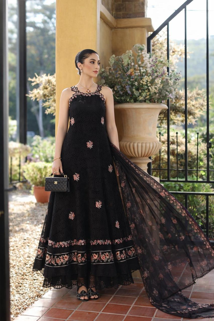 Luxury Eid Schiffli Laserkari Lawn – D5 - B - Lunaria
