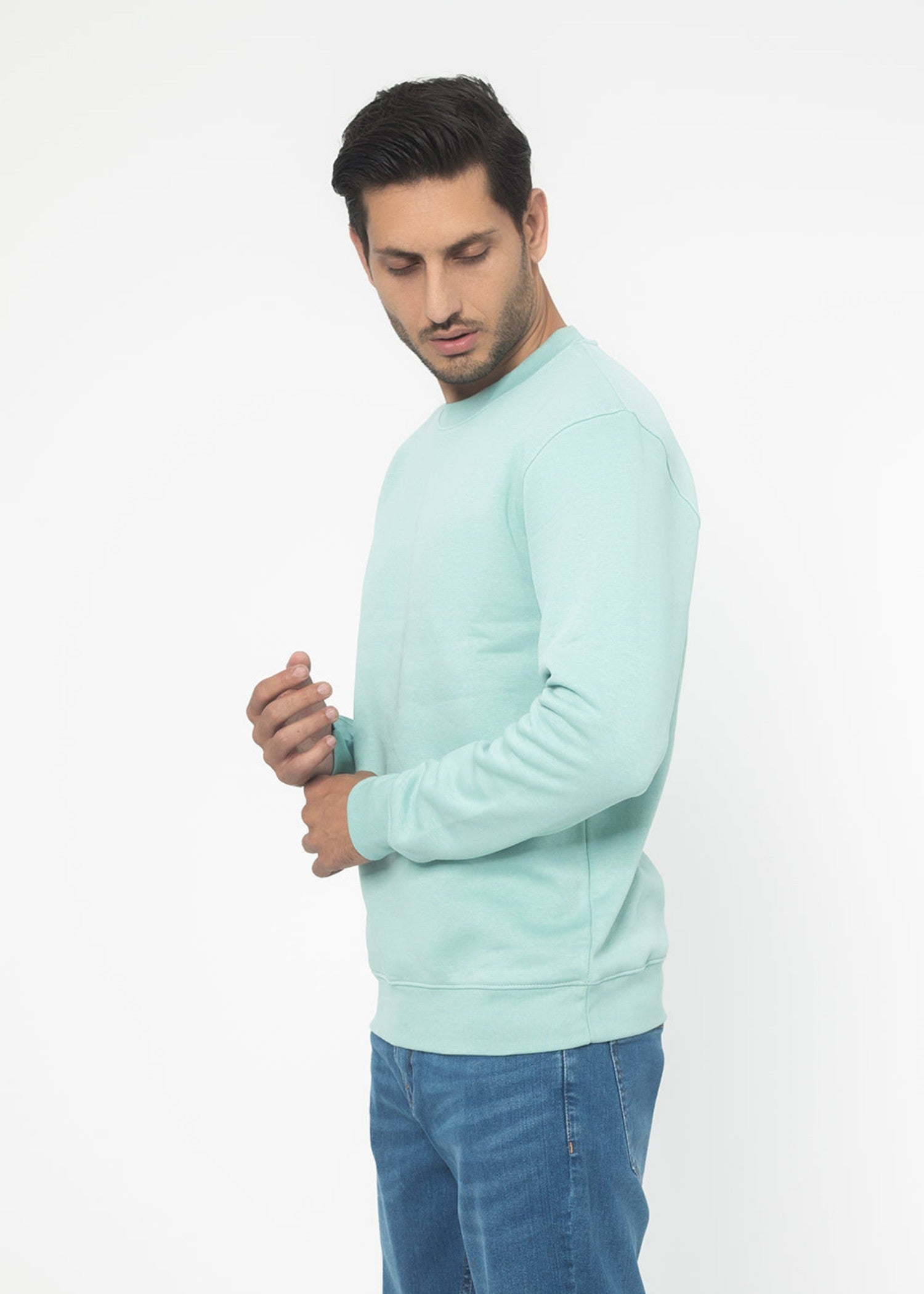 fleece Sweatshirt in Aquamarine