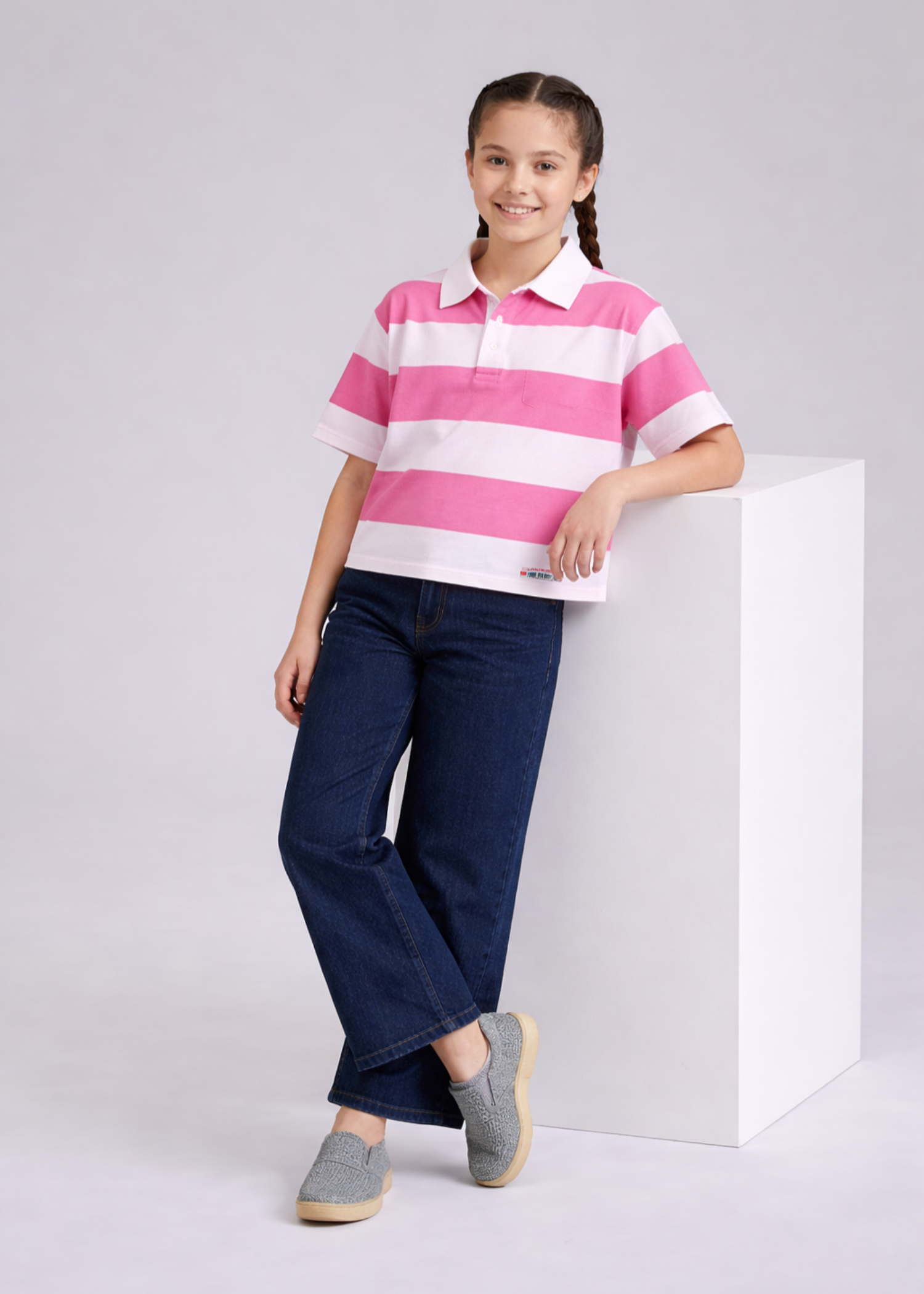 cotton jersey Polo Shirt in Multi