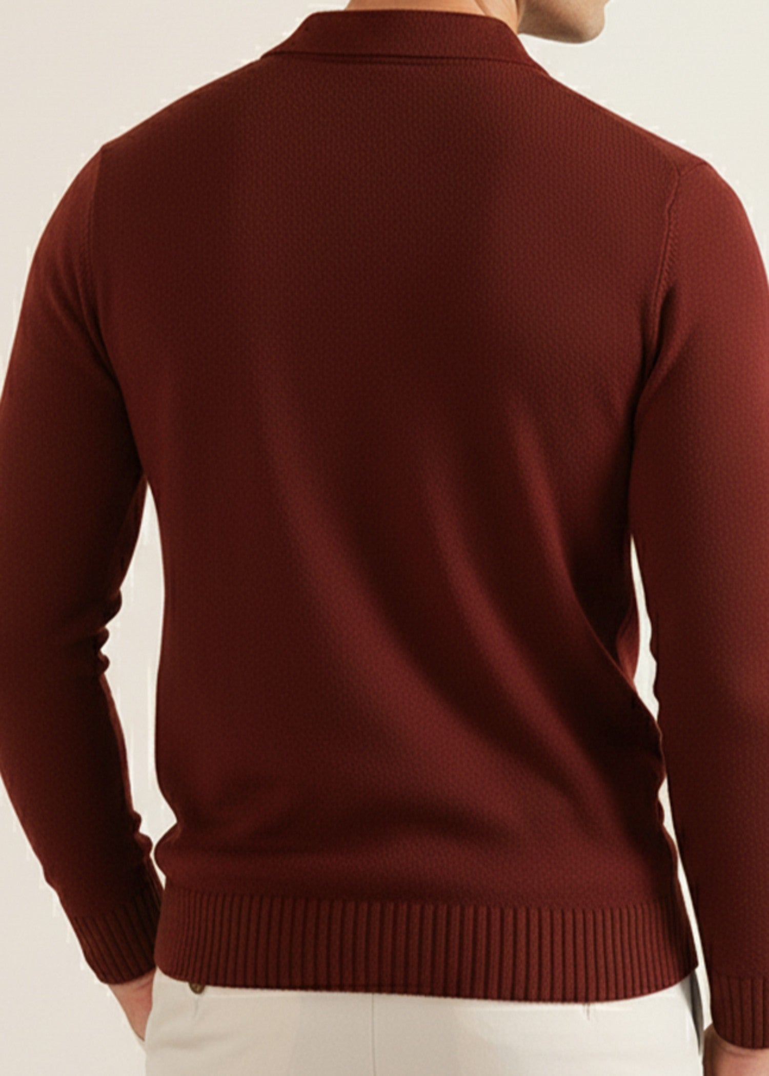 cotton Sweater in Maroon