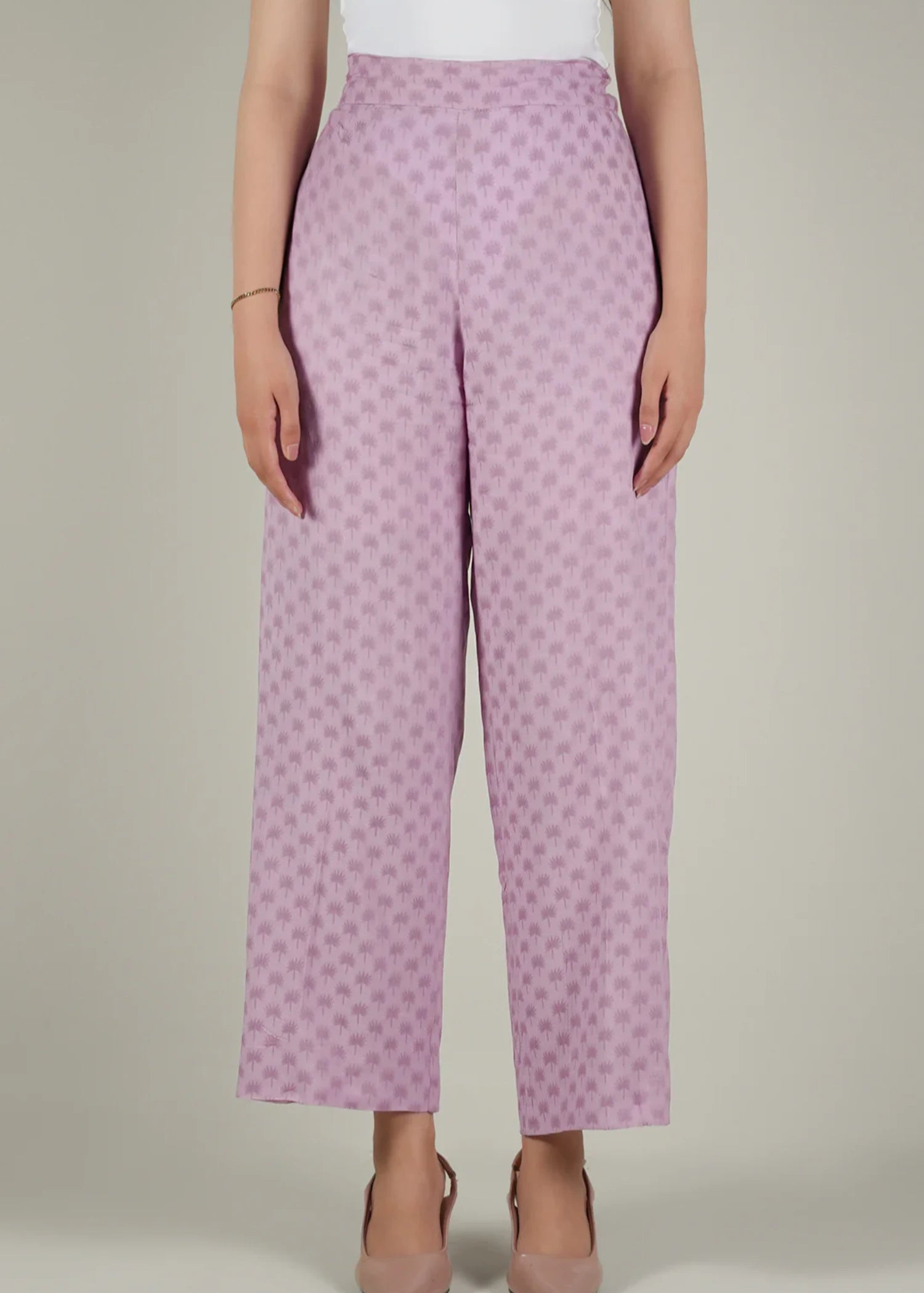 jacquard Pants in Lilac