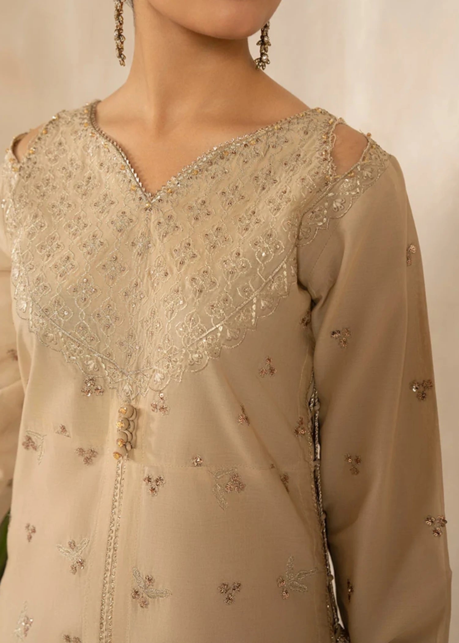 cambric Sharara in Off-white
