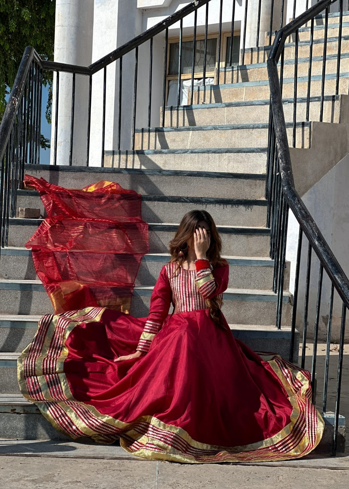 satin silk Maxi in Maroon