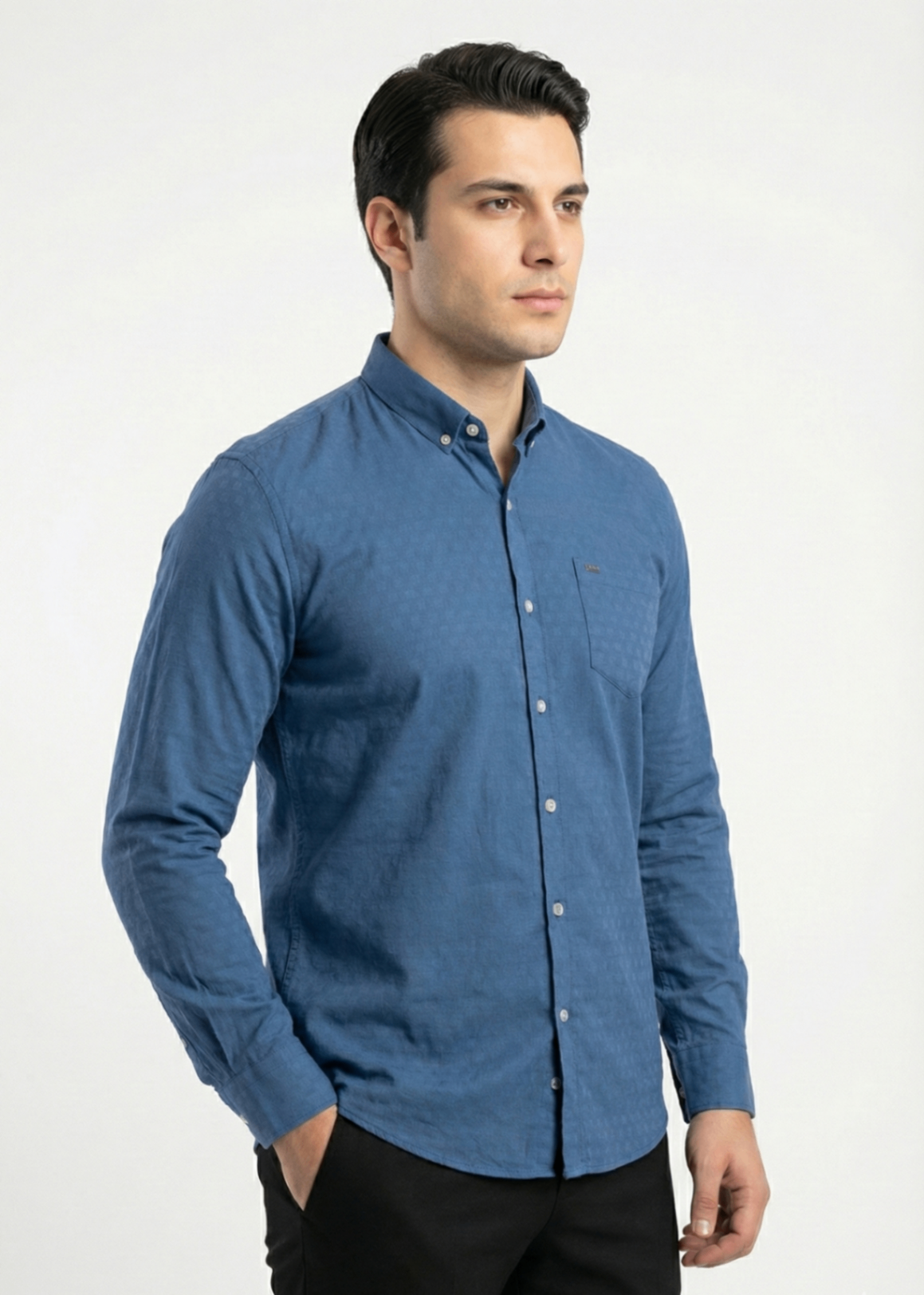 cotton Casual Shirt in Blue