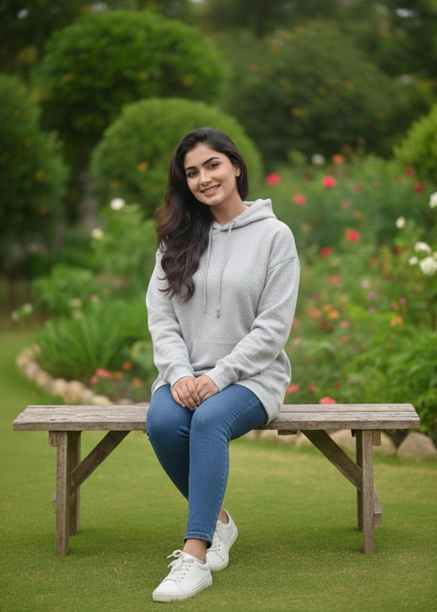 fleece Hoodie in Grey