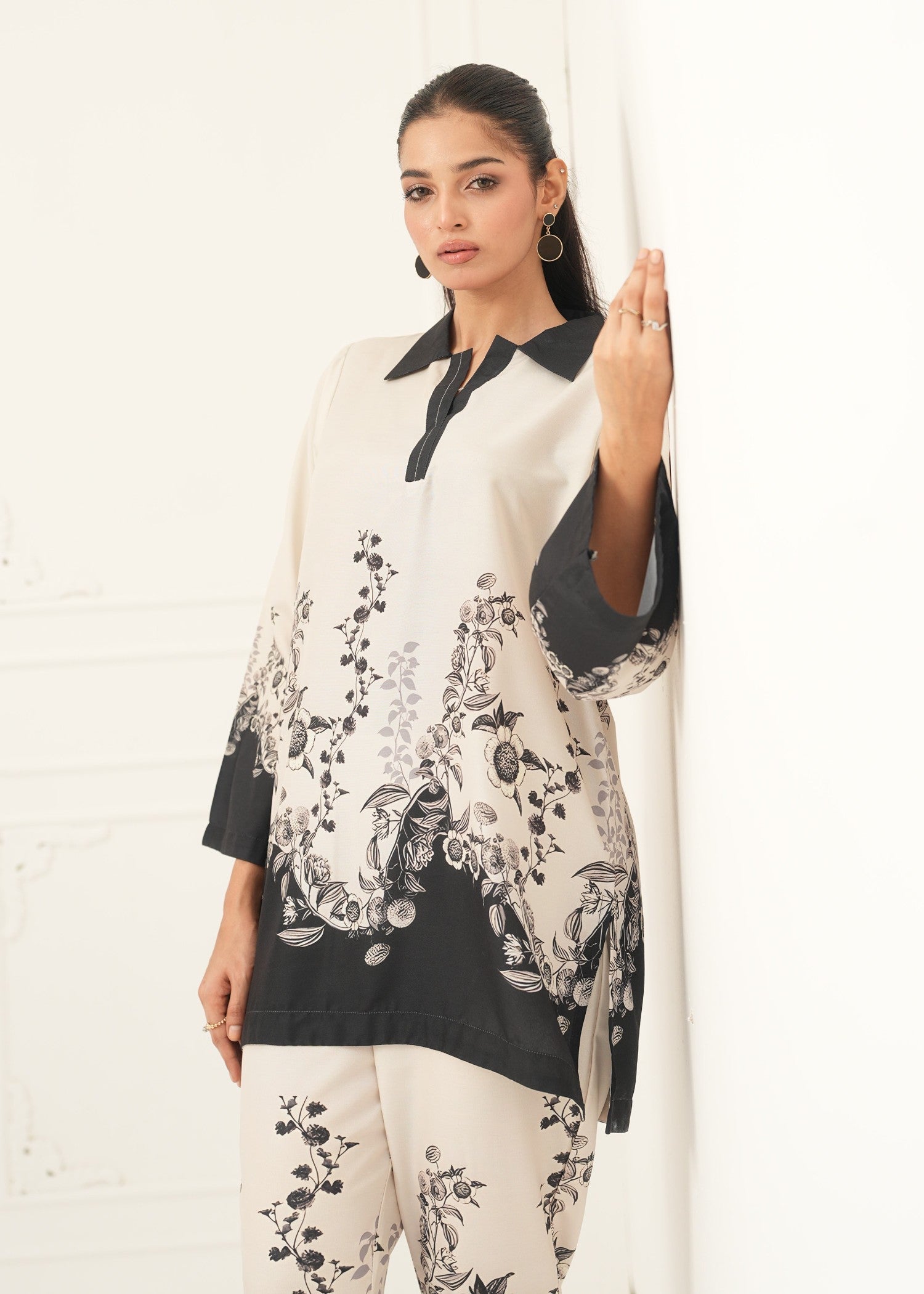 arabic lawn Co Ord Sets in Ivory