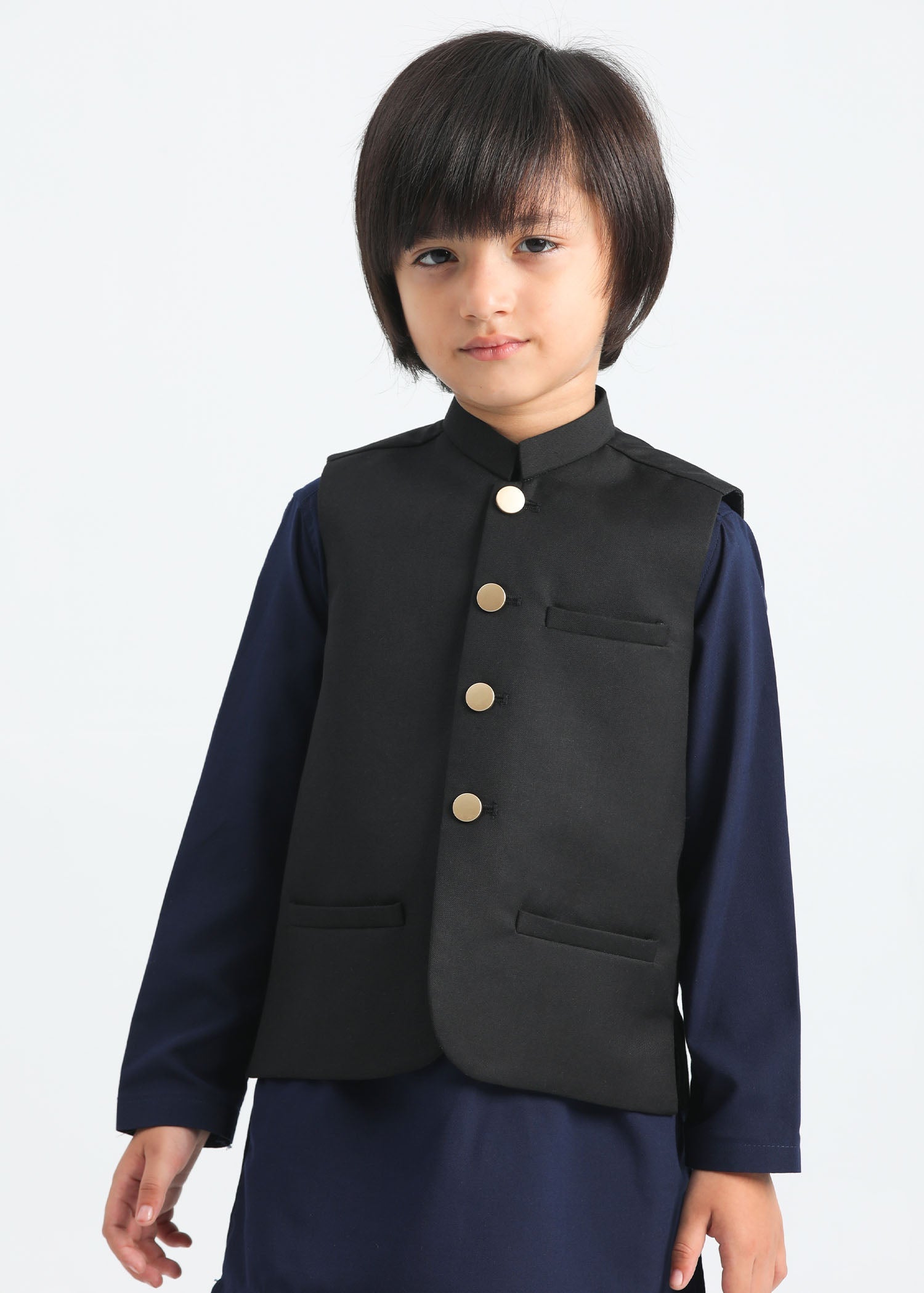 suiting Waistcoat in Navy blue, black