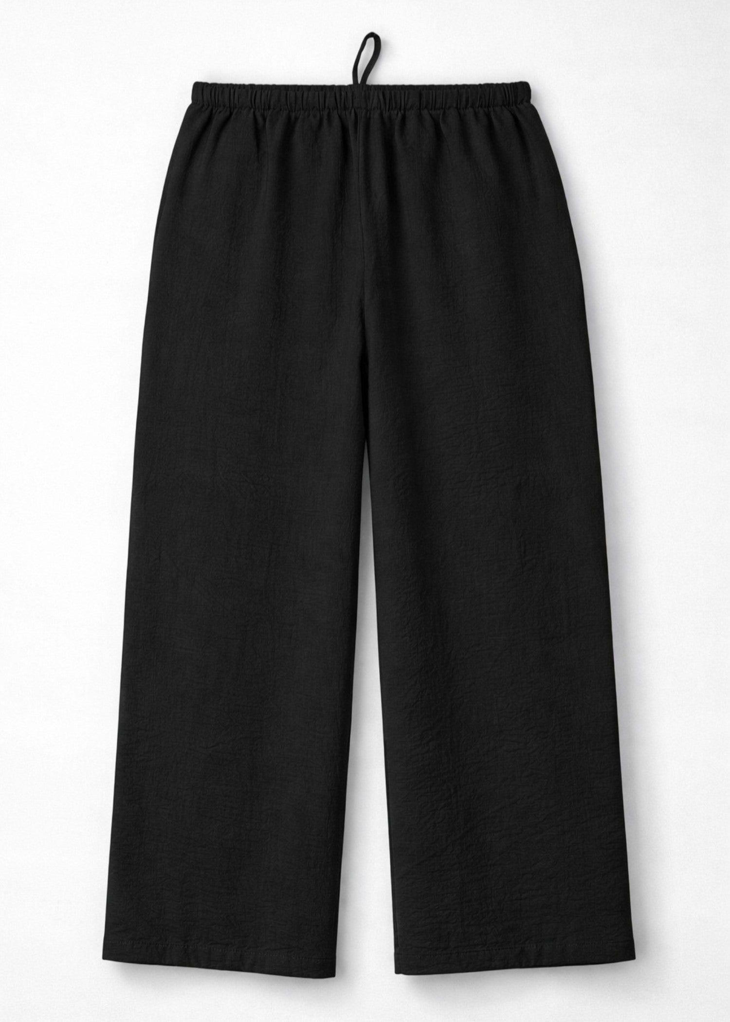 seersucker Trousers in Black