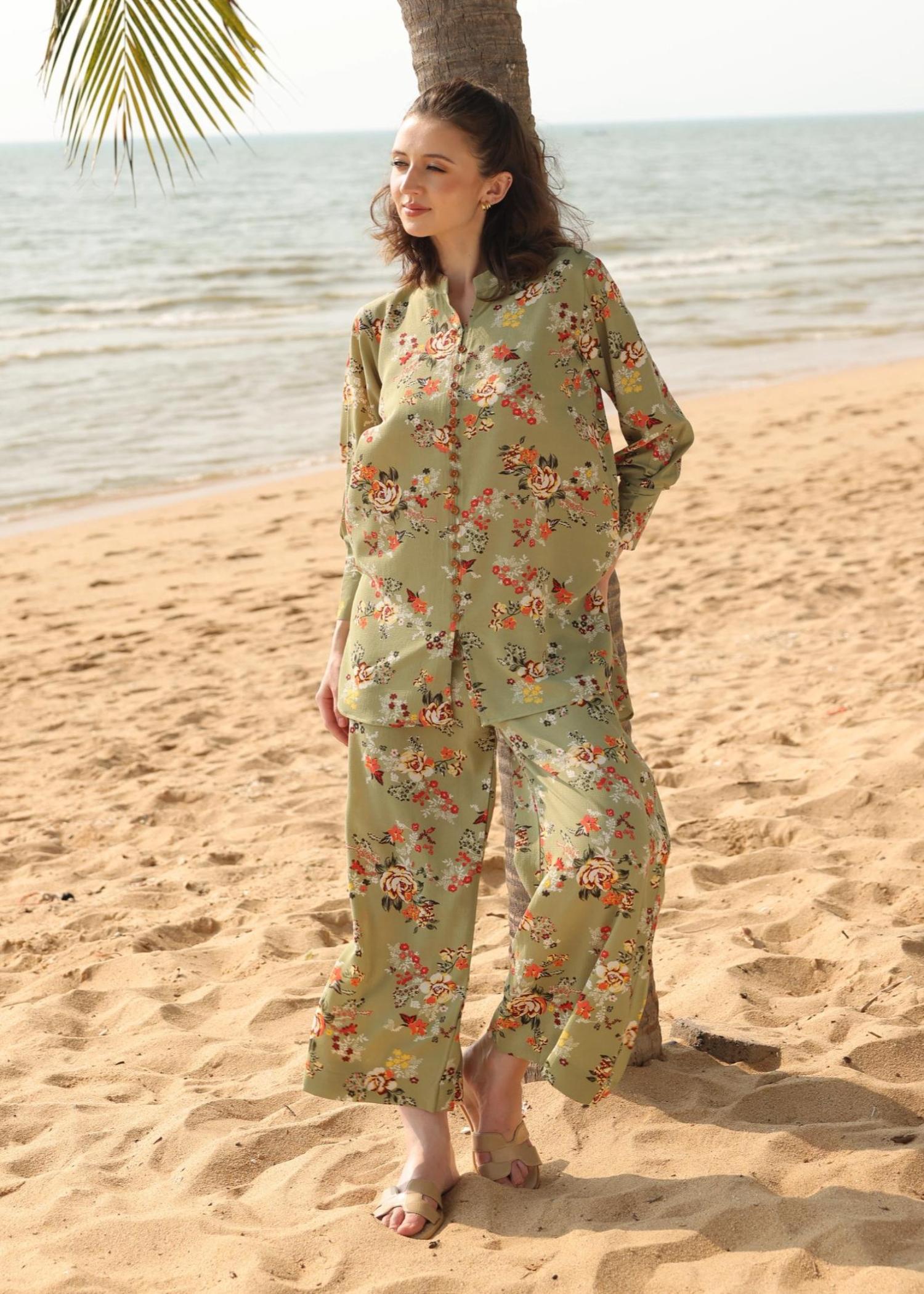 polycotton Co Ord Sets in Pistachio green