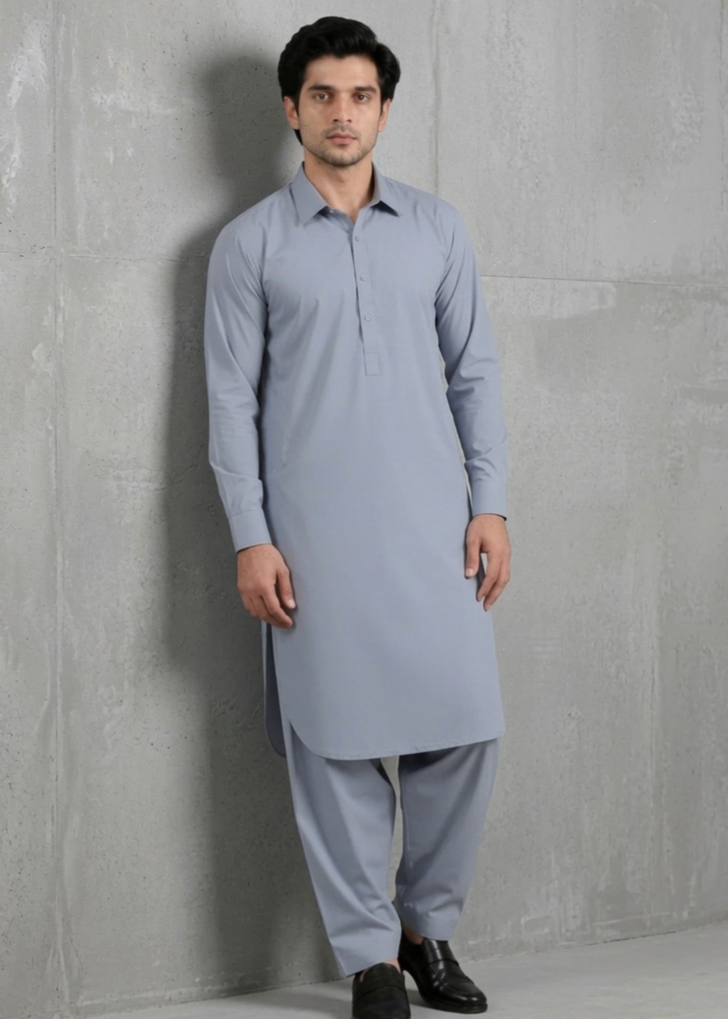 wash & wear Shalwar Kameez in Silver
