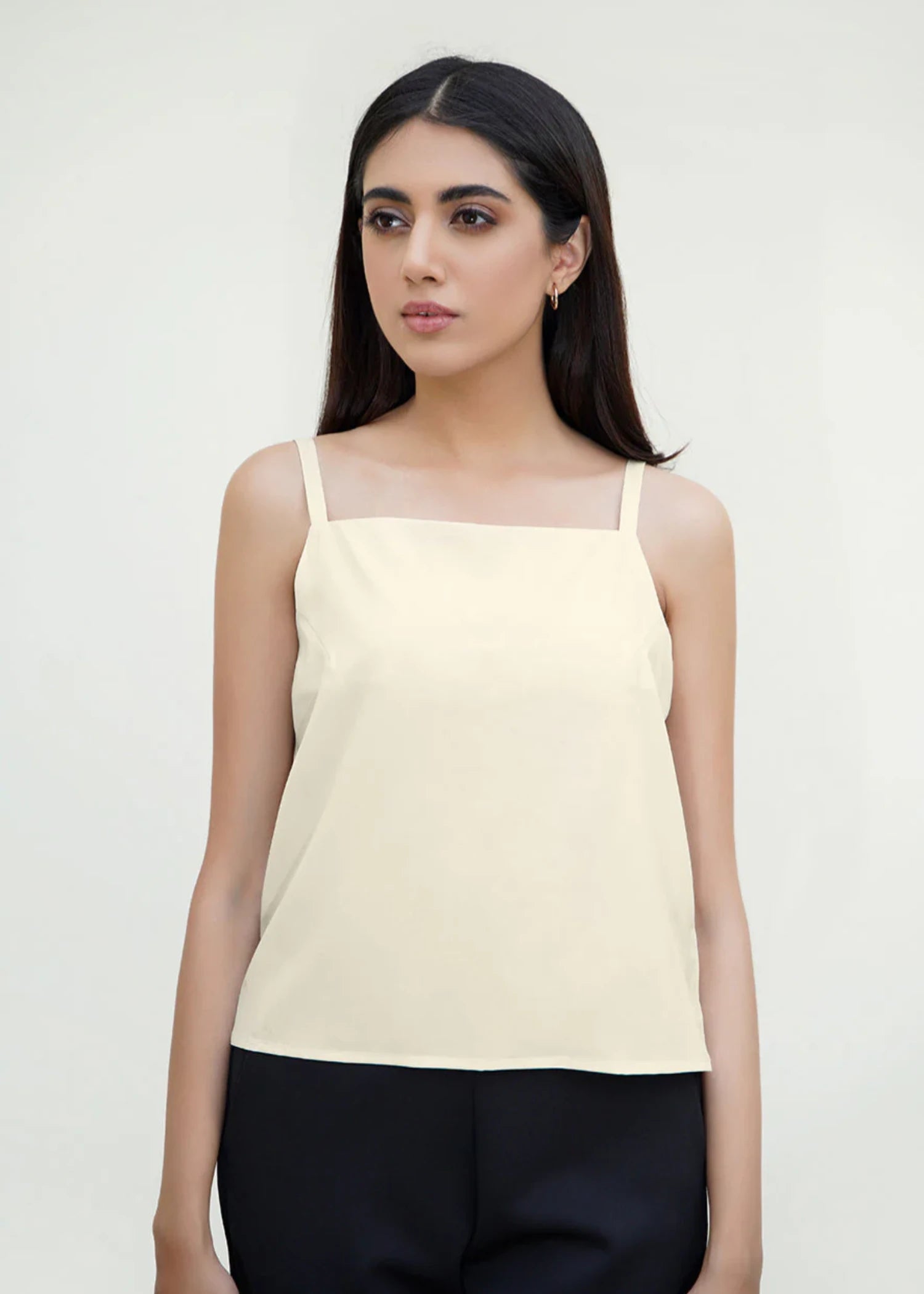 crepe Tank Top in Cream