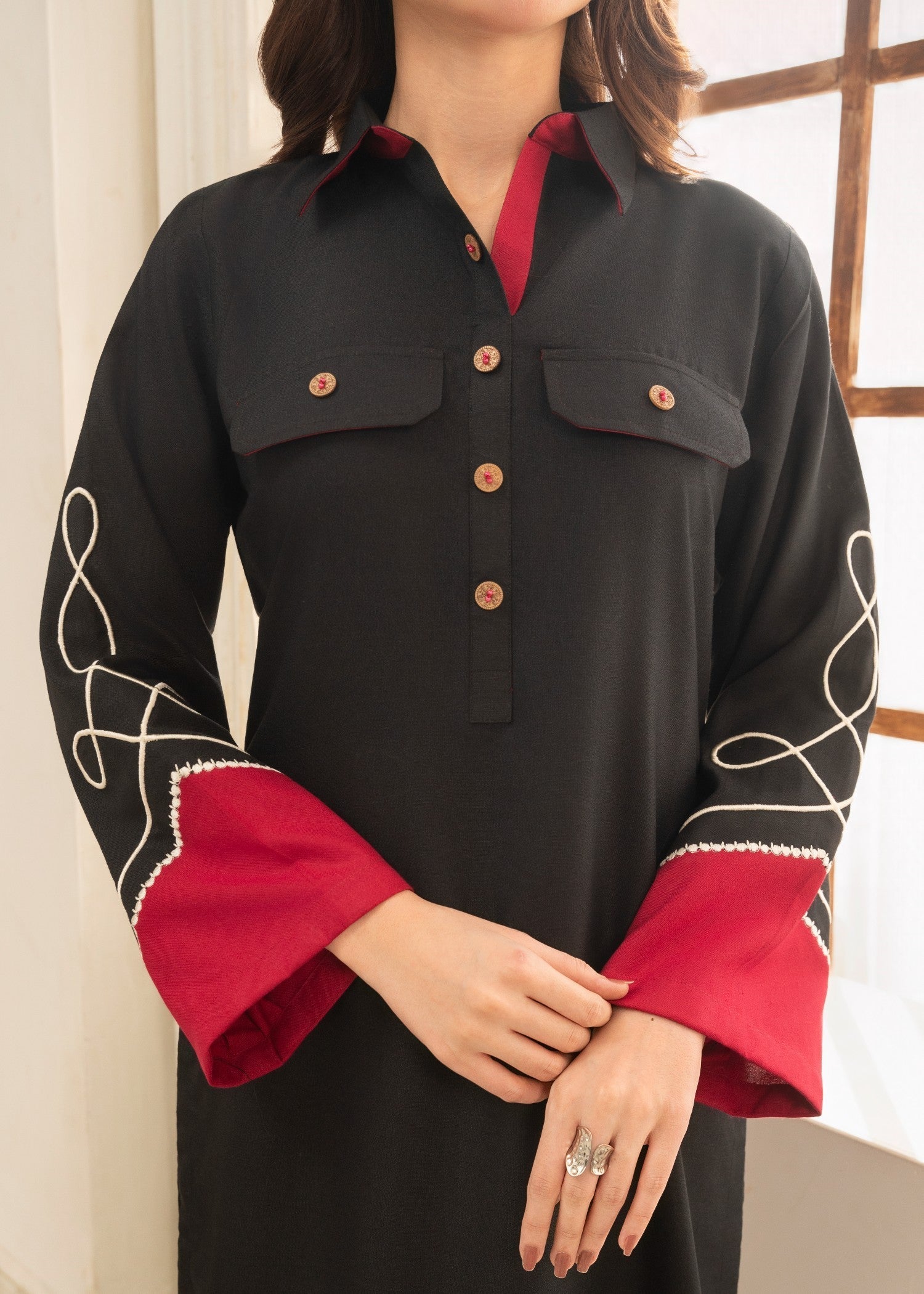 dhanak Co Ord Sets in Black