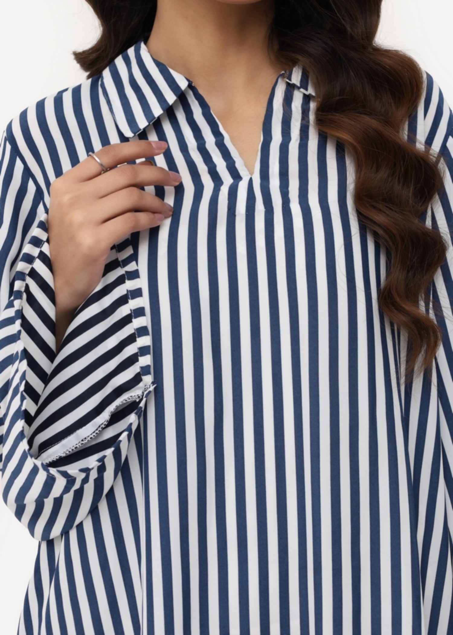 silk finish lawn Co Ord Sets in Navy blue