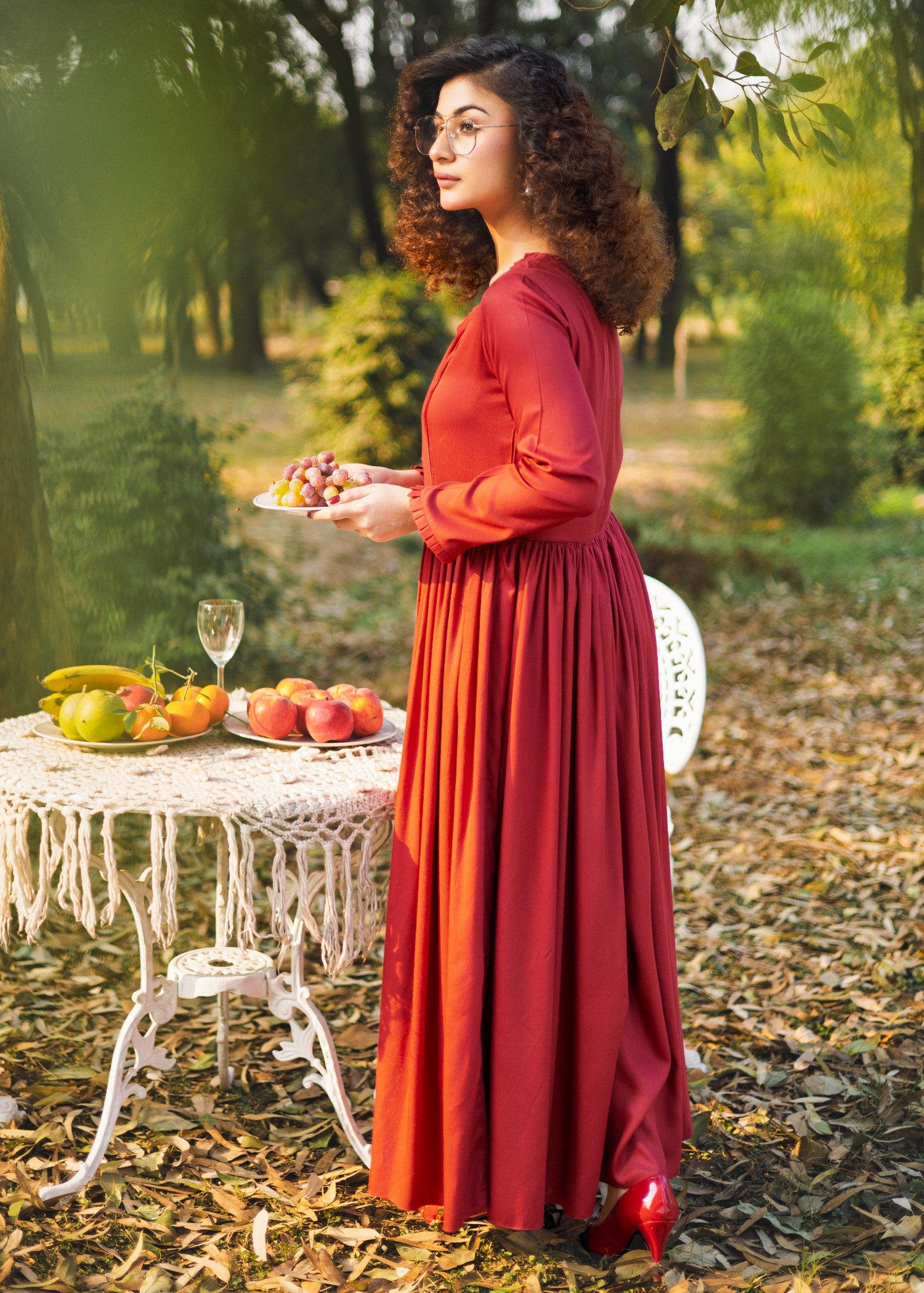 pure marina Maxi in Imperial red
