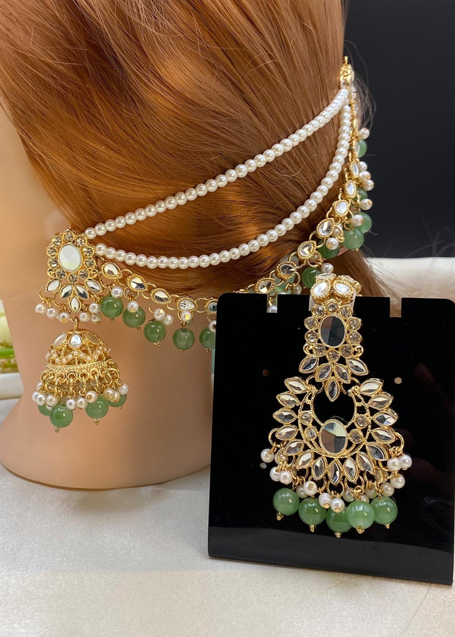 Jewelry Set in Pistachio green Color by - Trendy Women Jewelry Set PXO4745