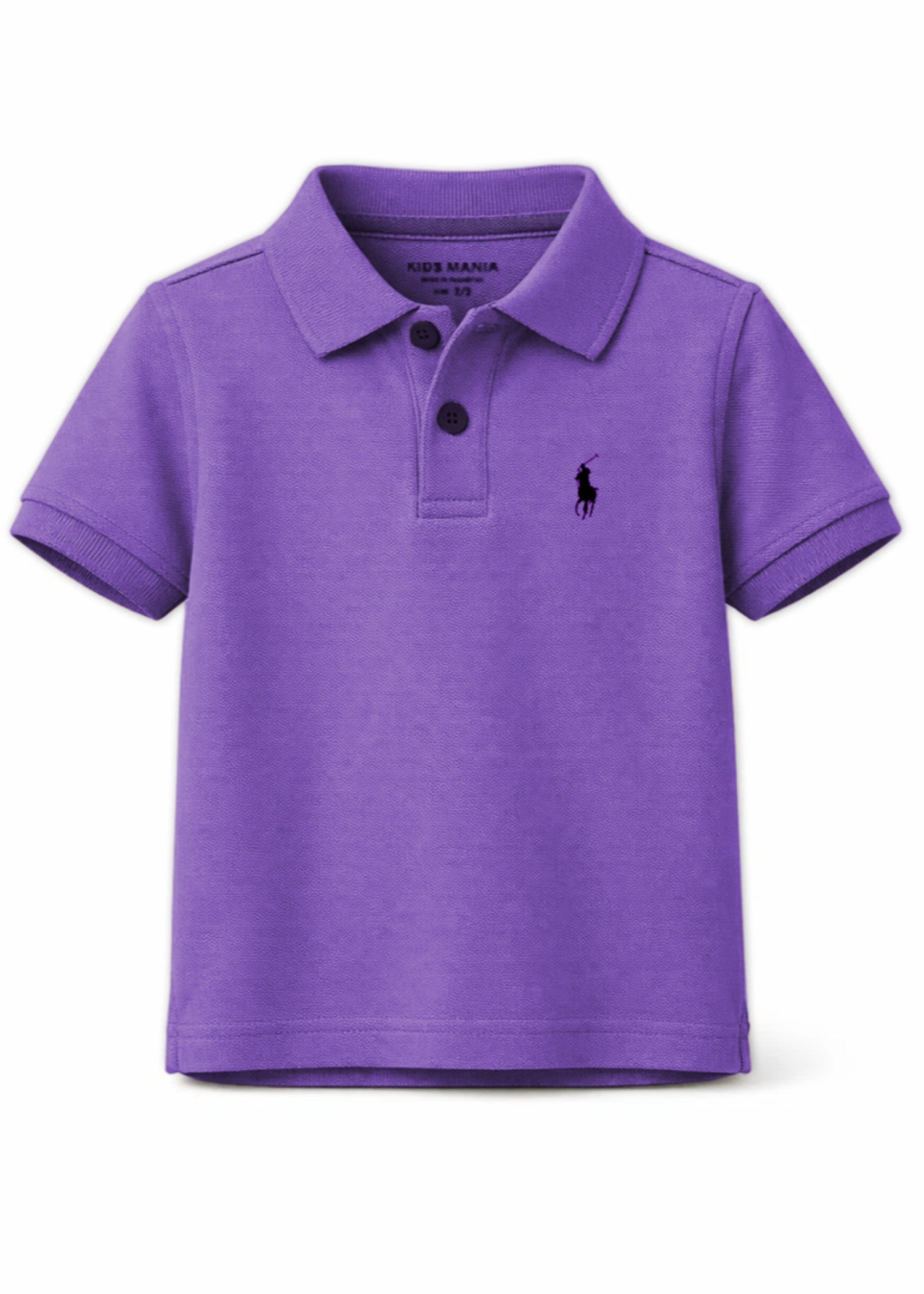 cotton Polo Shirt in Purple