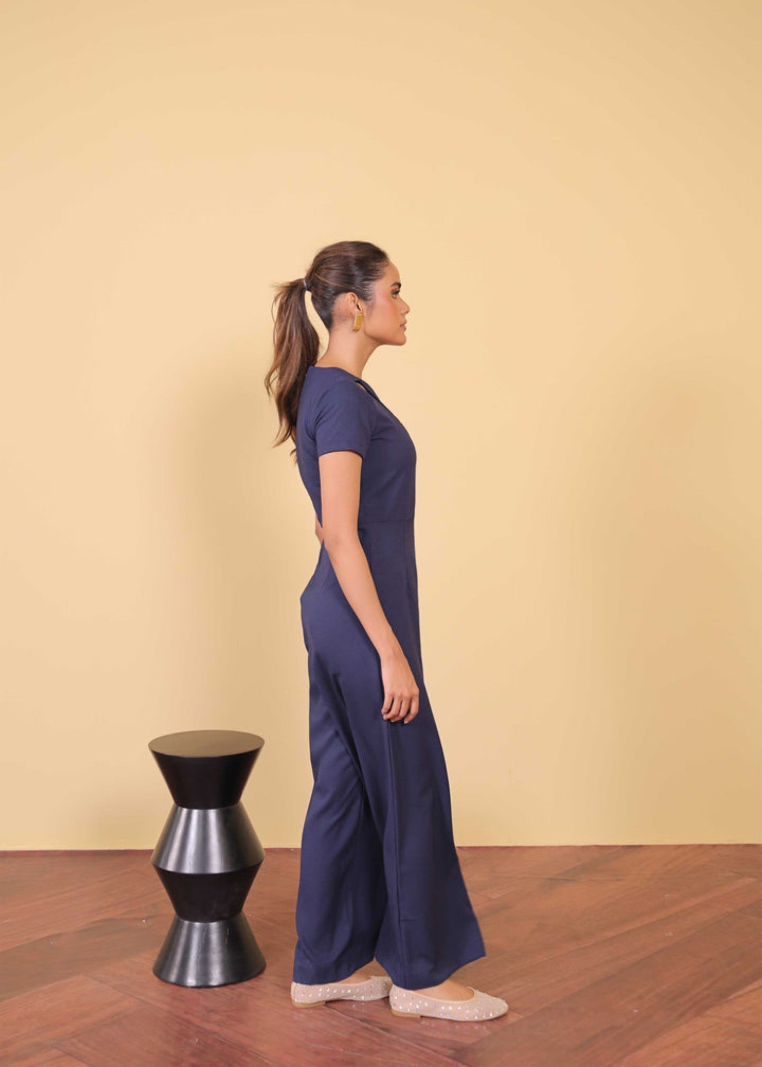polyester Jumpsuit in Purple