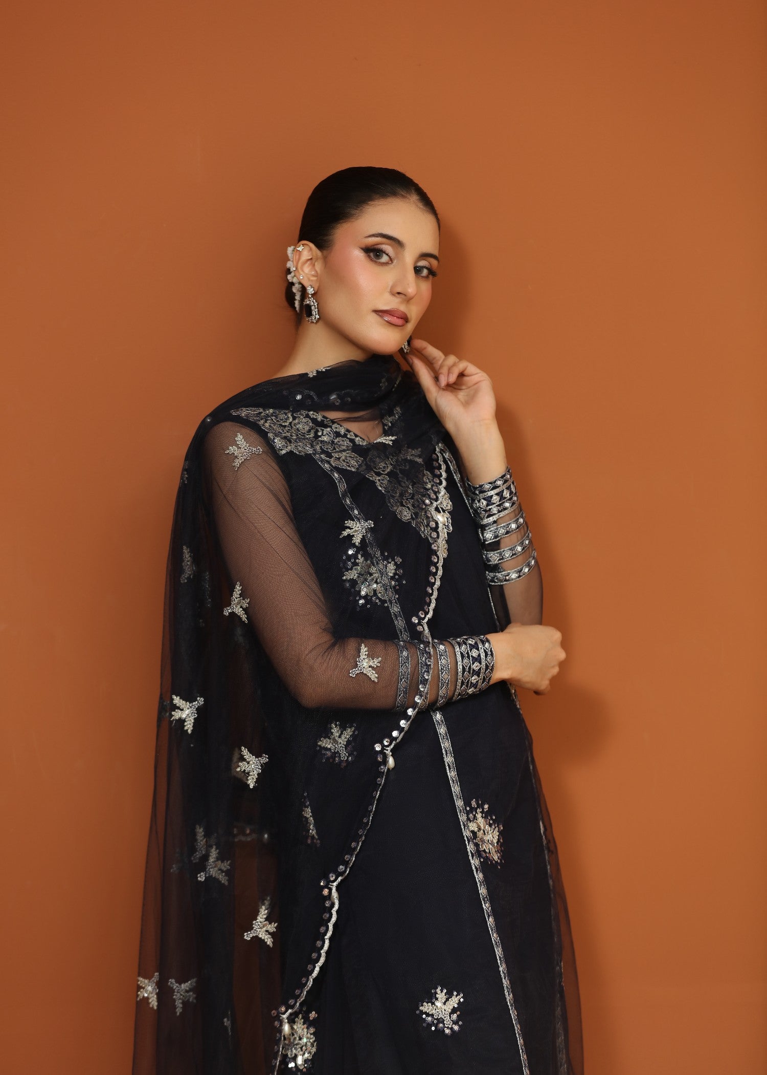 net Sharara in Midnight blue