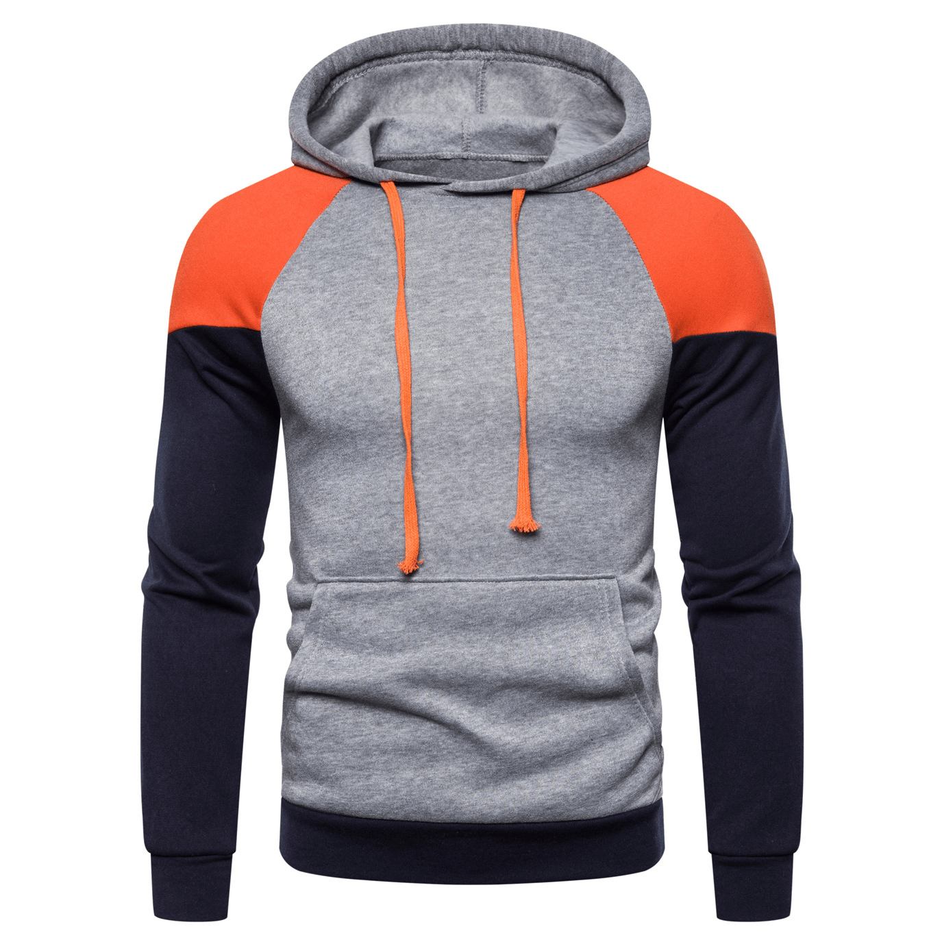 Fashion Loose Contrast Color Men'S Sweater