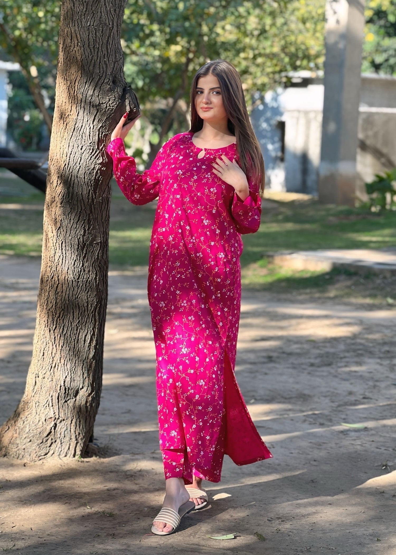 linen Co Ord Sets in Hot pink