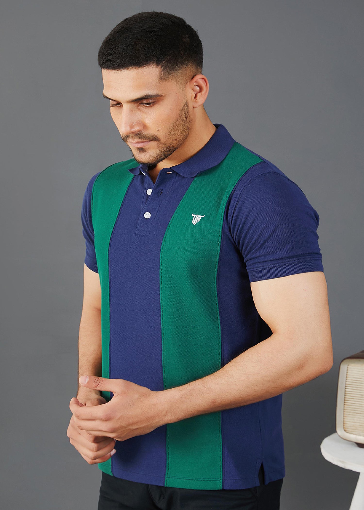 porque/pique Polo Shirt in Navy blue