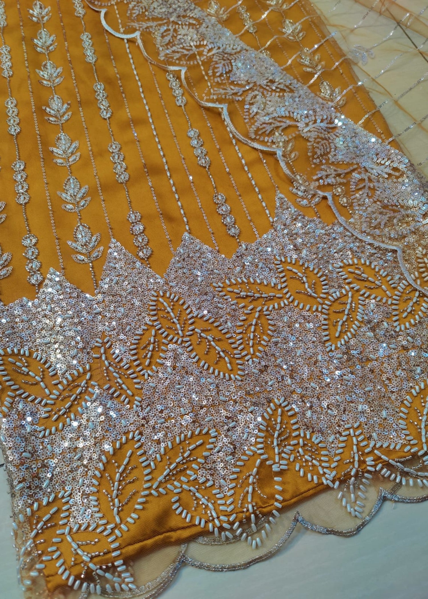 net Unstitched in Yellow ochre