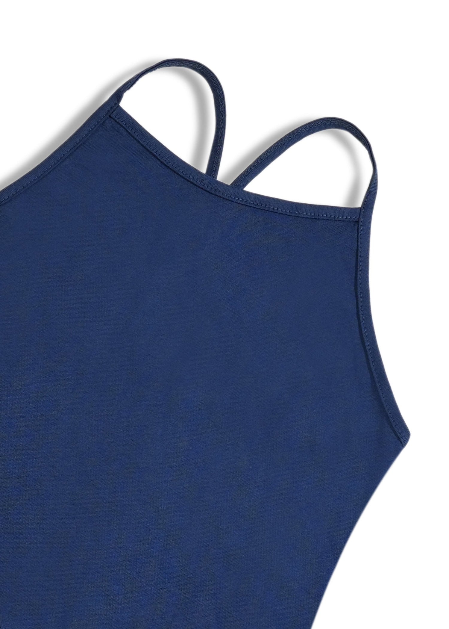 cotton jersey Tank Top in Navy blue