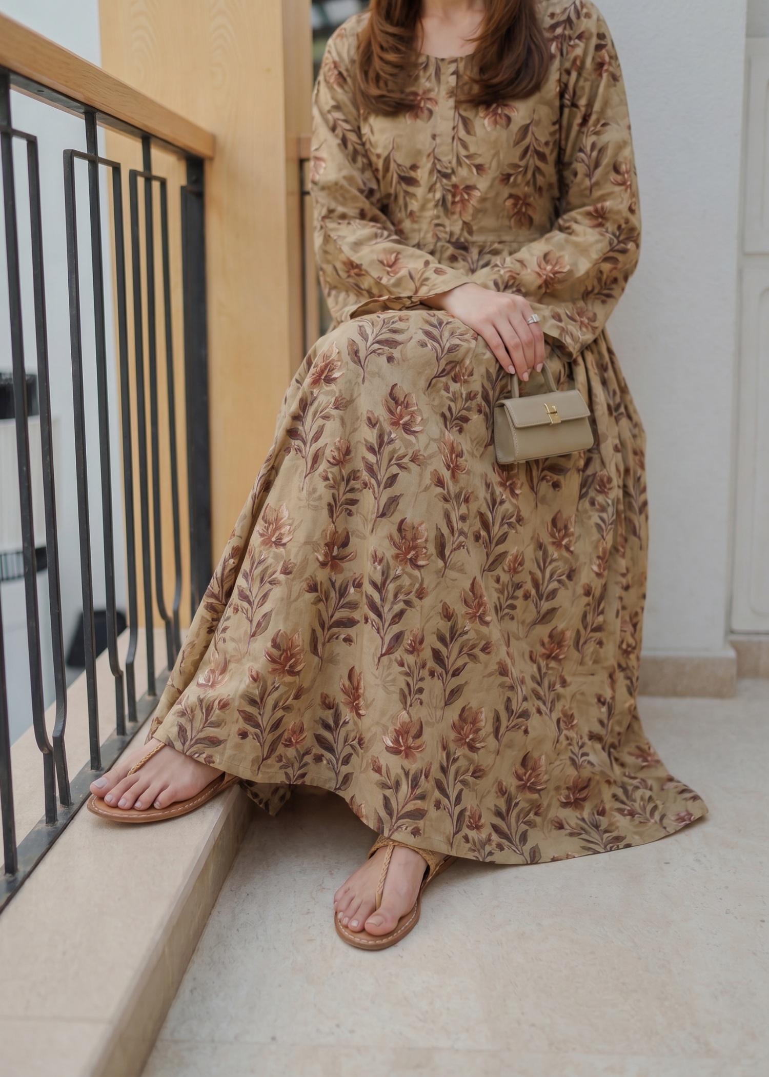 lawn Maxi in Tan brown