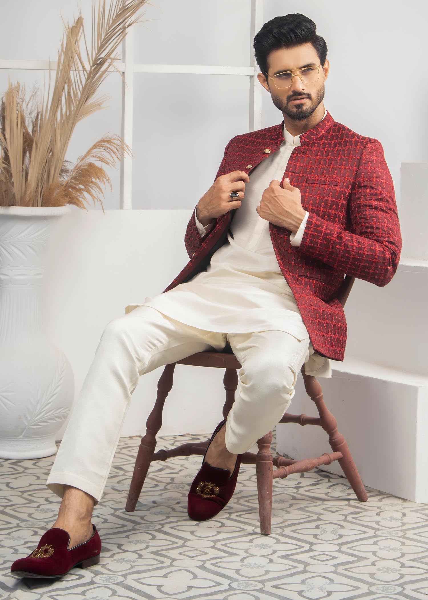 cotton Prince Coat in Red